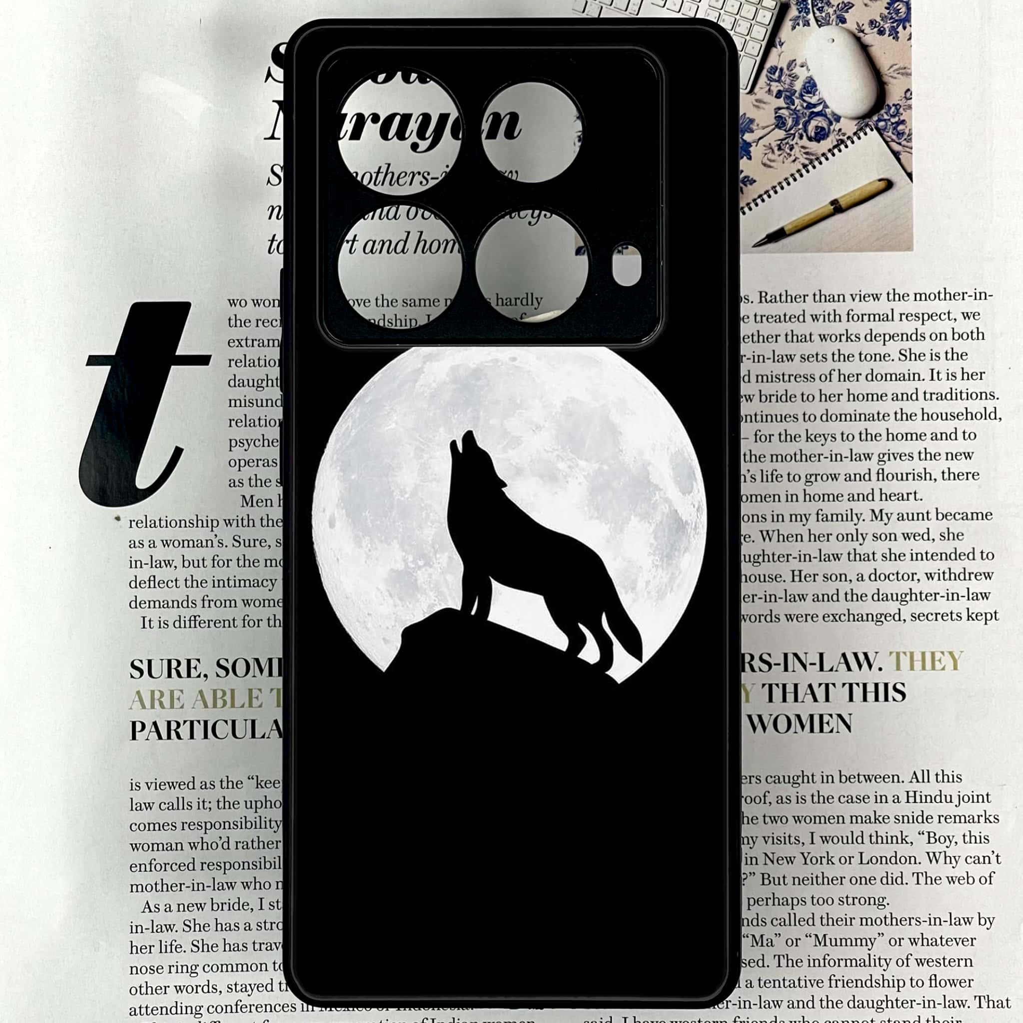 Infinix Note 40 4G - Wolf Series - Premium Printed Glass soft Bumper shock Proof Case