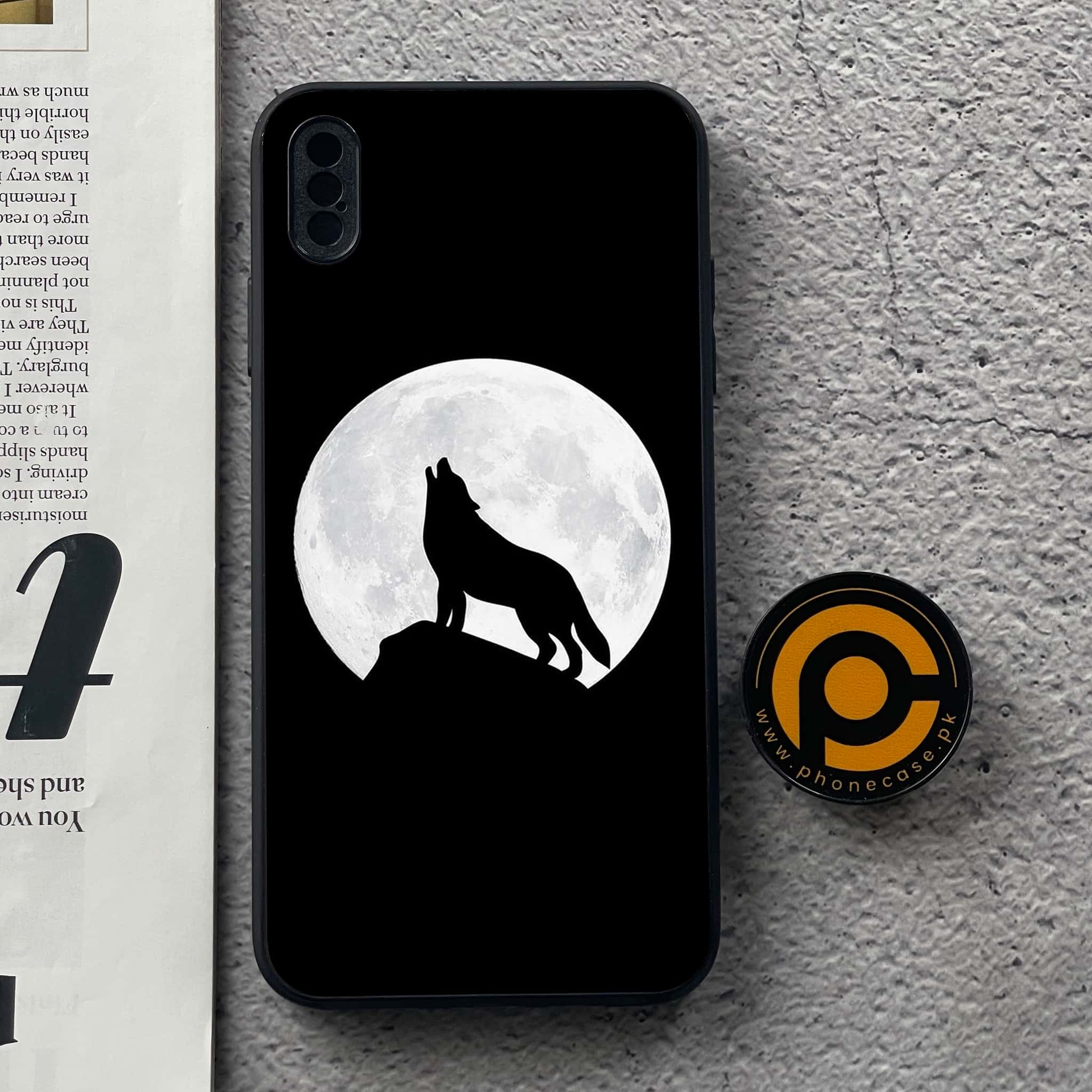 iPhone XS Max - Wolf Series - Premium Metal Printed soft Bumper shock Proof Case