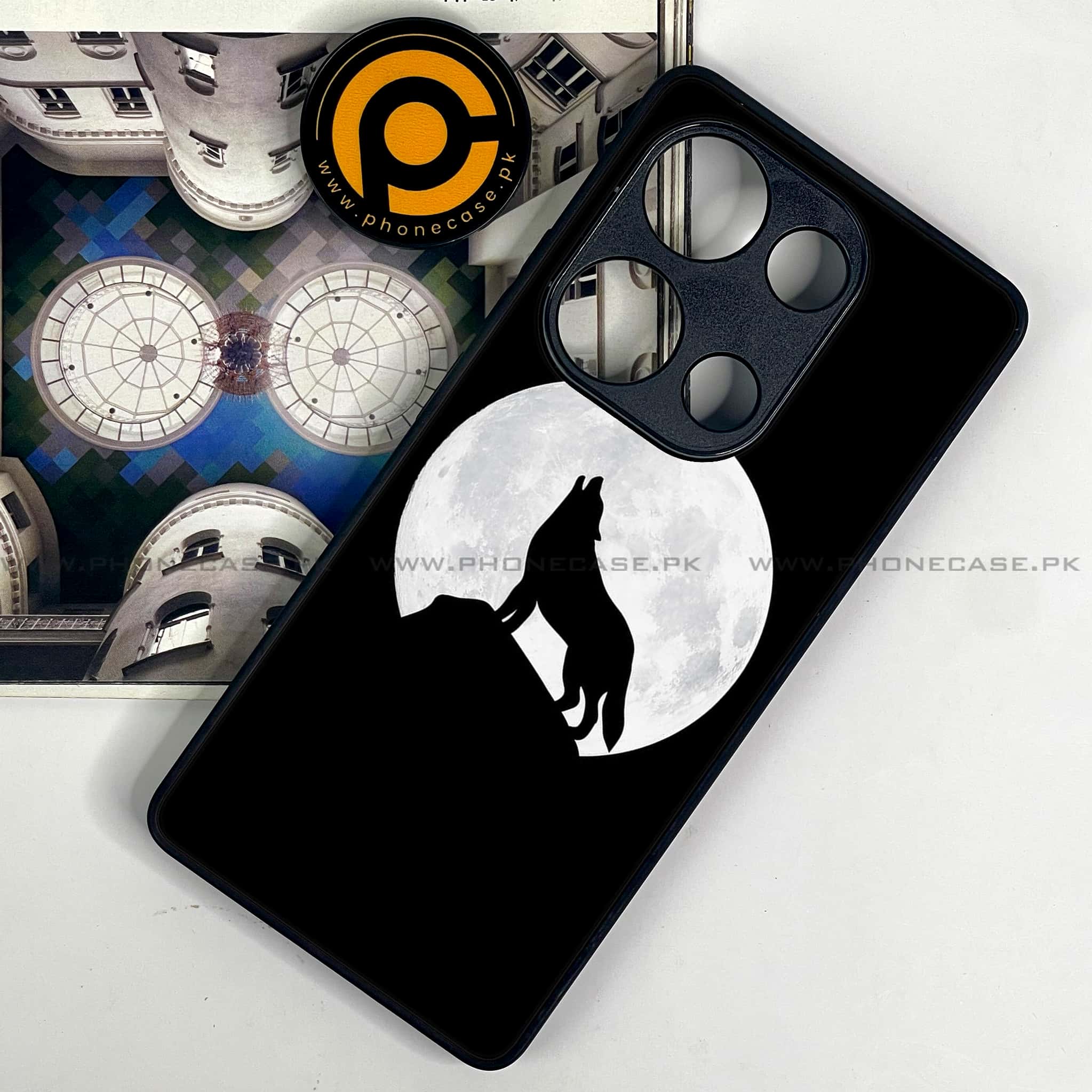 Redmi Note 13 Pro 4G - Wolf Series - Premium Metal Printed soft Bumper shock Proof Case