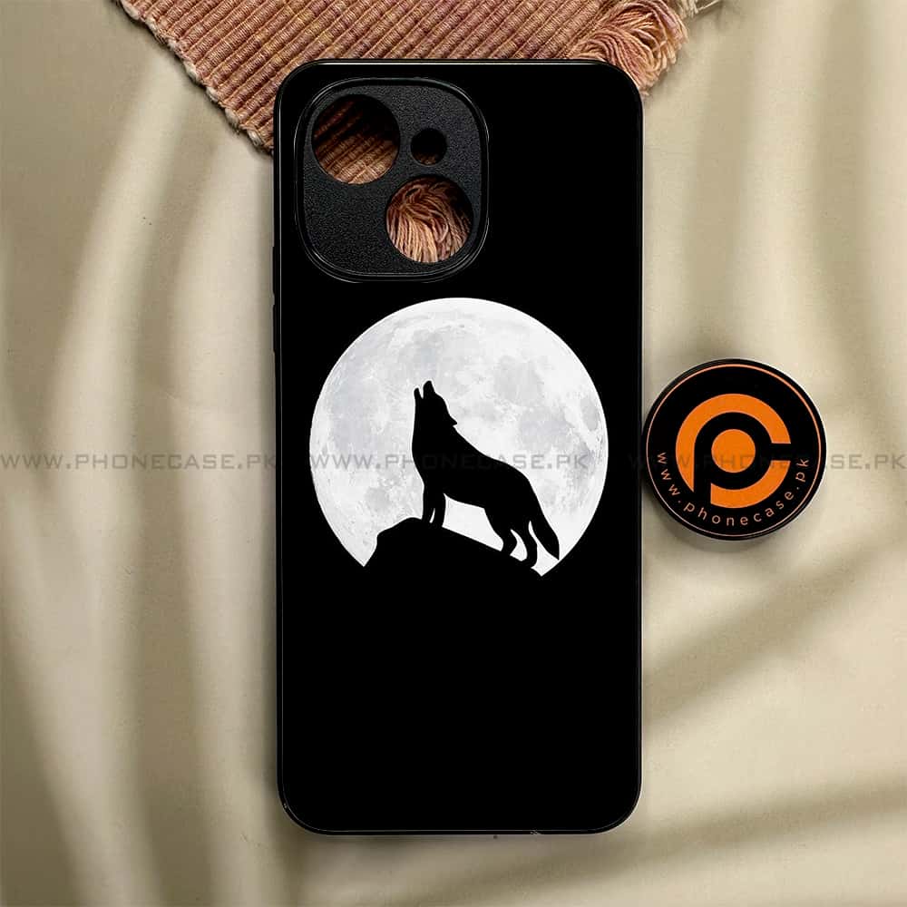 Tecno Spark 40C - Wolf Series - Premium Metal Printed soft Bumper shock Proof Case