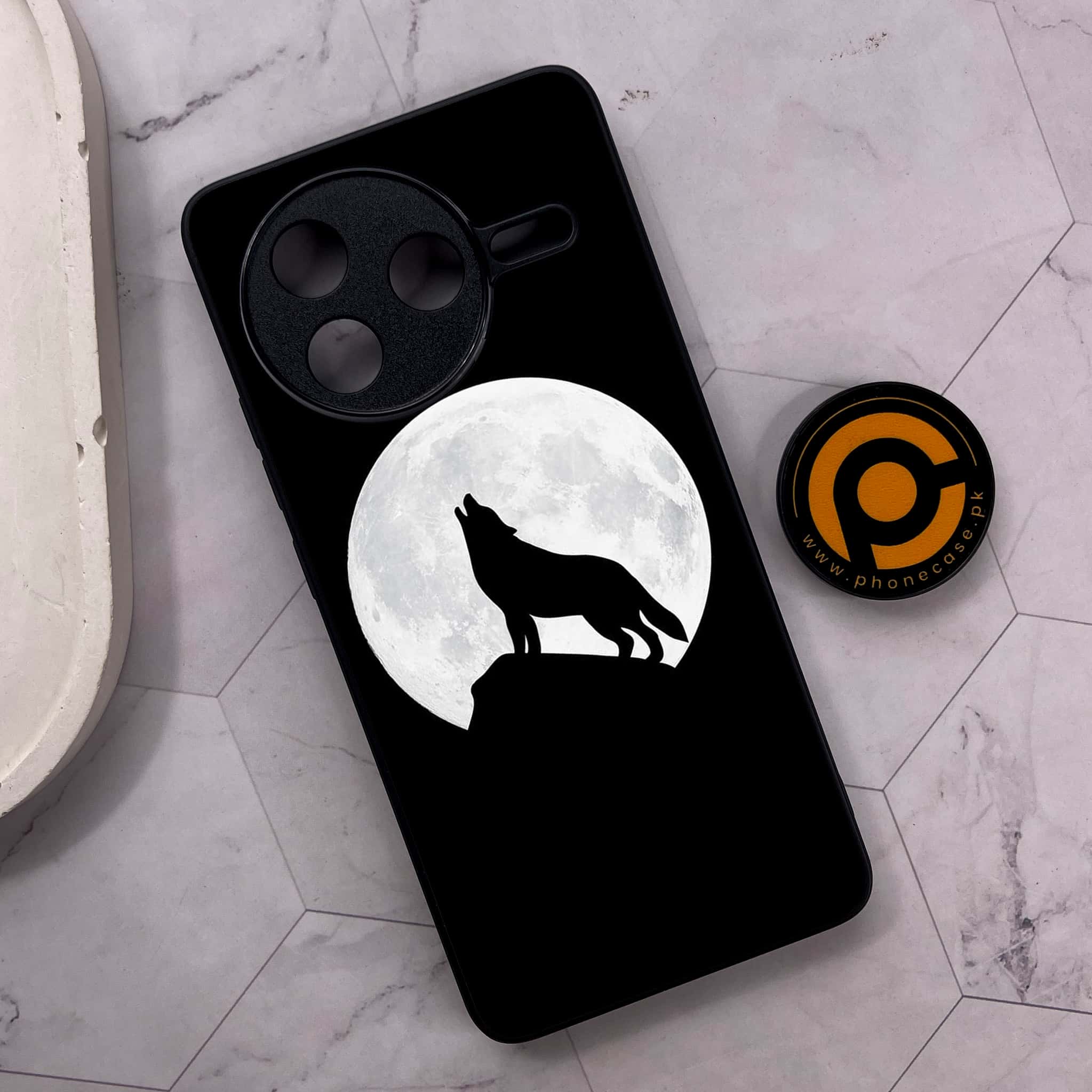 Xiaomi Poco F7 Pro 5G - Wolf Series - Premium Metal Printed soft Bumper shock Proof Case