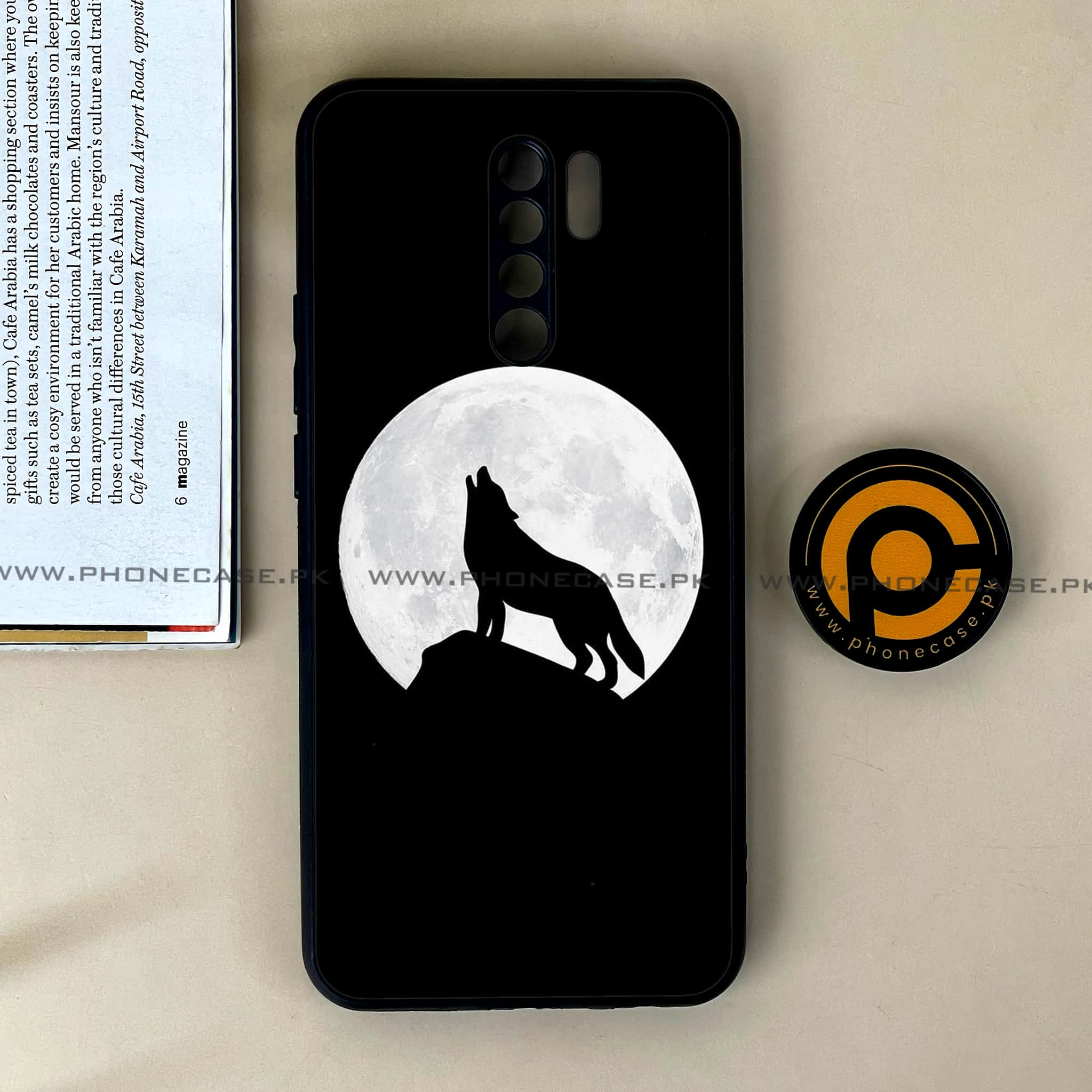 Xiaomi Redmi 9 - Wolf Series - Premium Printed Glass soft Bumper shock Proof Case