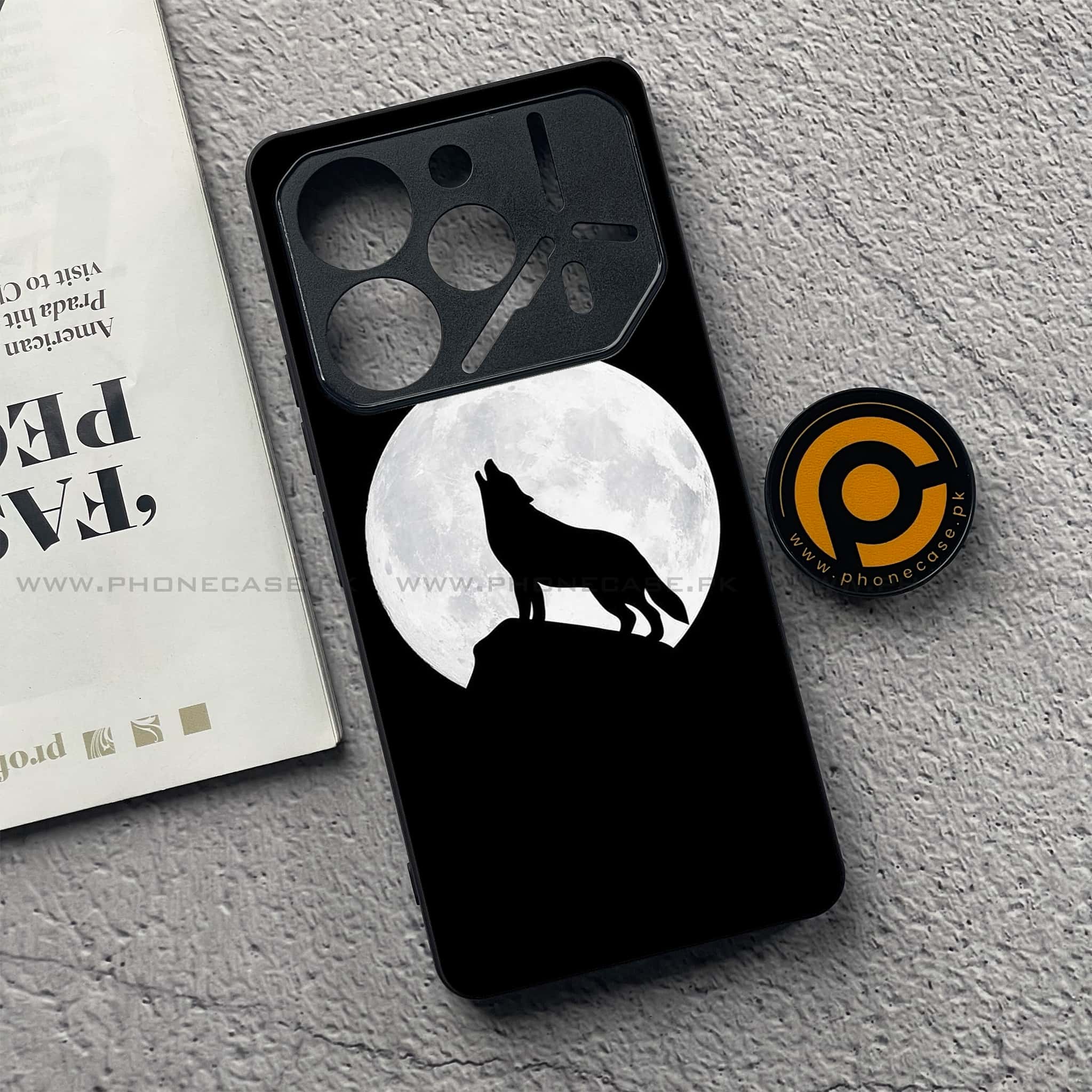 Tecno Pova 6 Pro - Wolf Series - Premium Printed Glass soft Bumper shock Proof Case