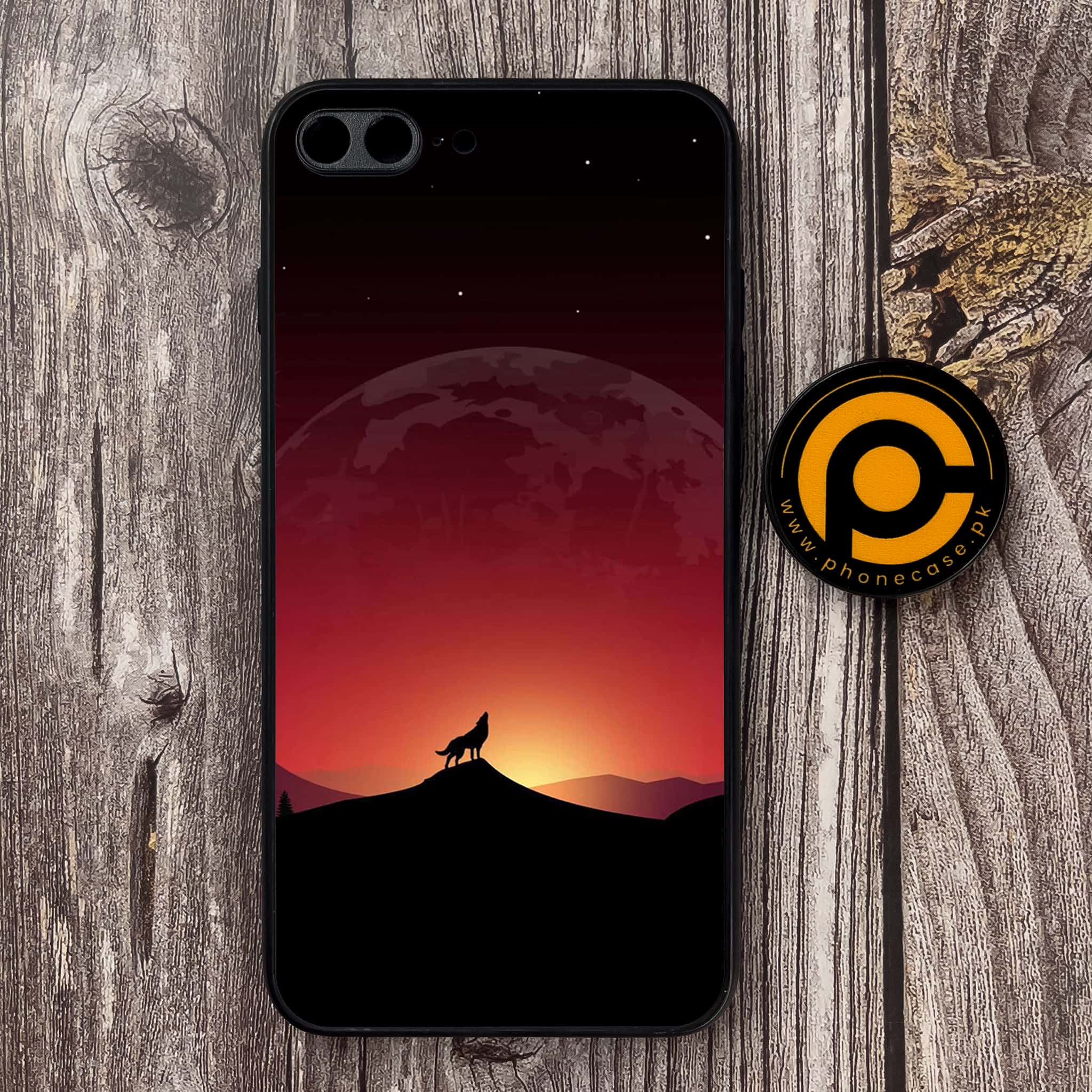 iPhone 7 Plus- Wolf Series - Premium Metal Printed soft Bumper shock Proof Case