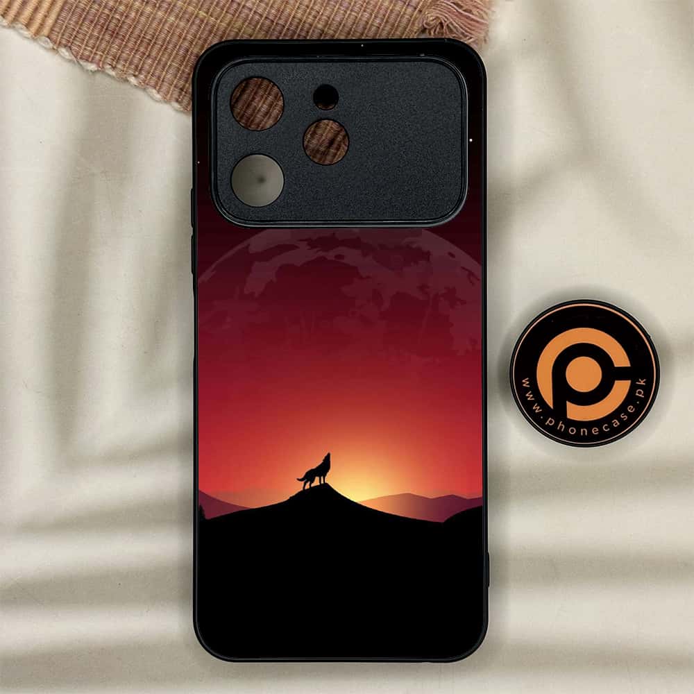 Tecno Spark 40 - Wolf Series - Premium Metal Printed soft Bumper shock Proof Case