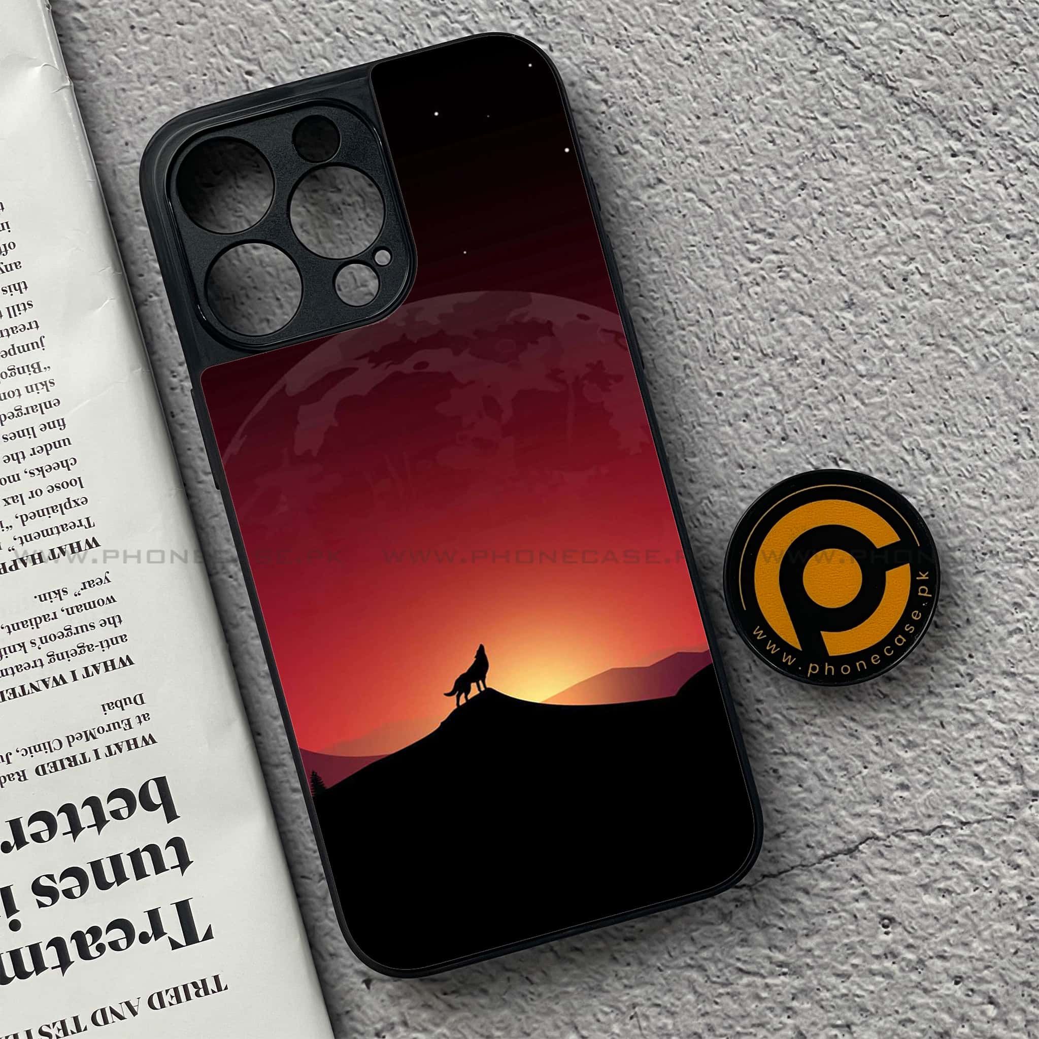 iPhone 15 Pro - Wolf Series - Premium Metal Printed soft Bumper shock Proof Case
