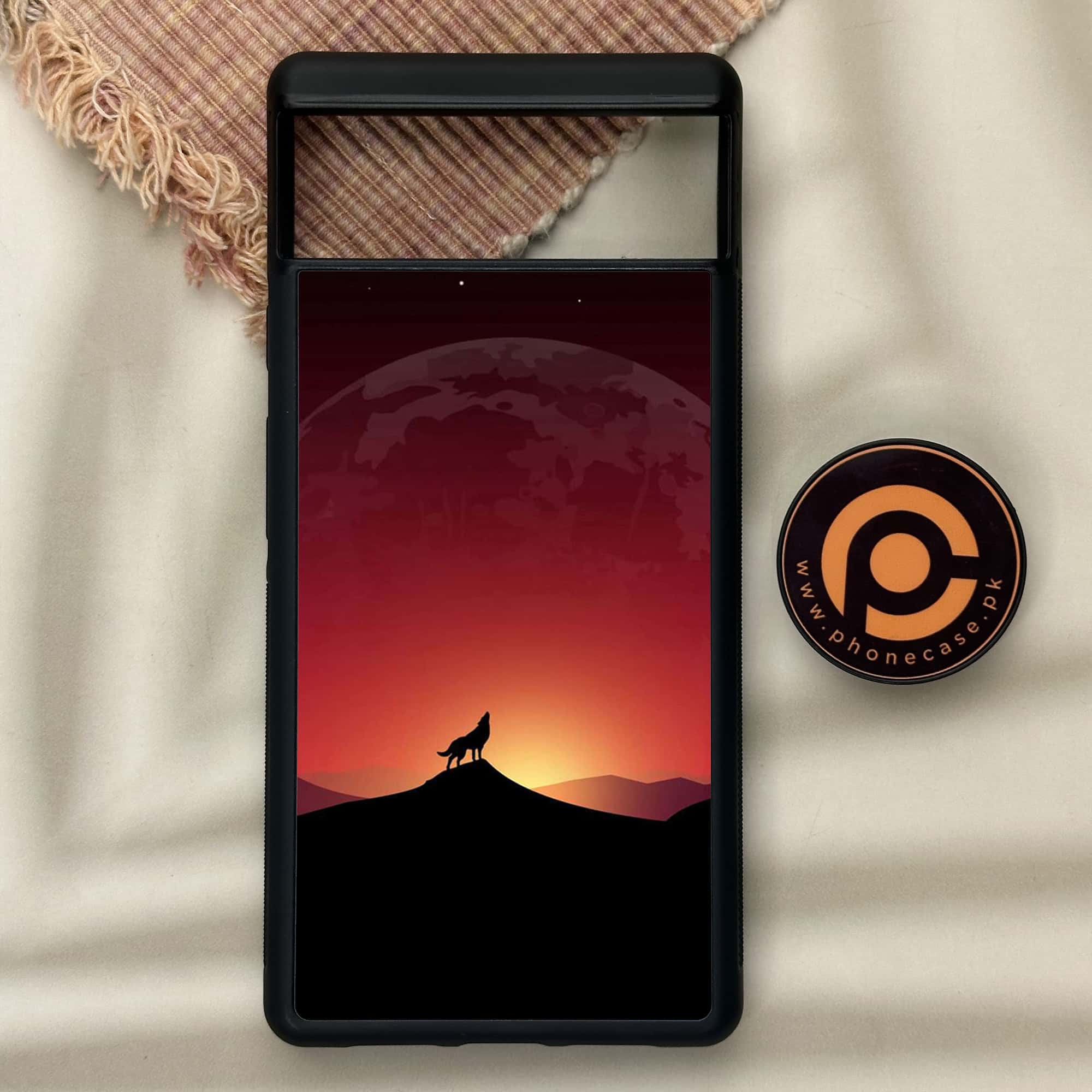 Google Pixel 6 - Wolf Series - Premium Metal Printed soft Bumper Shock Proof Case