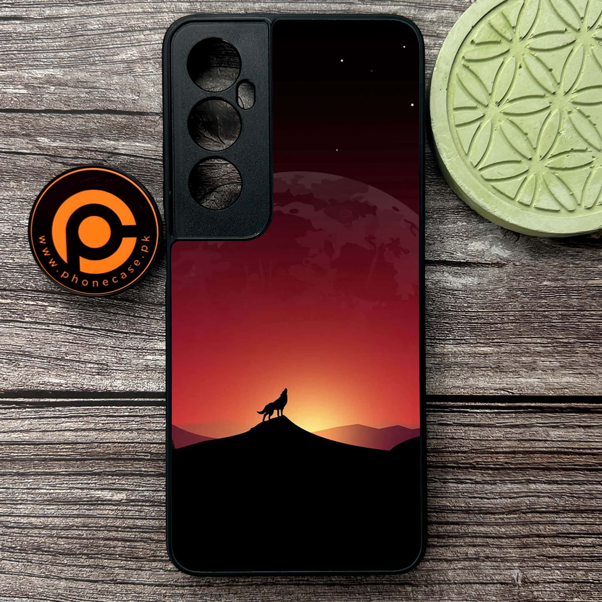 Realme C65  - Wolf Series - Premium Metal Printed soft Bumper shock Proof Case
