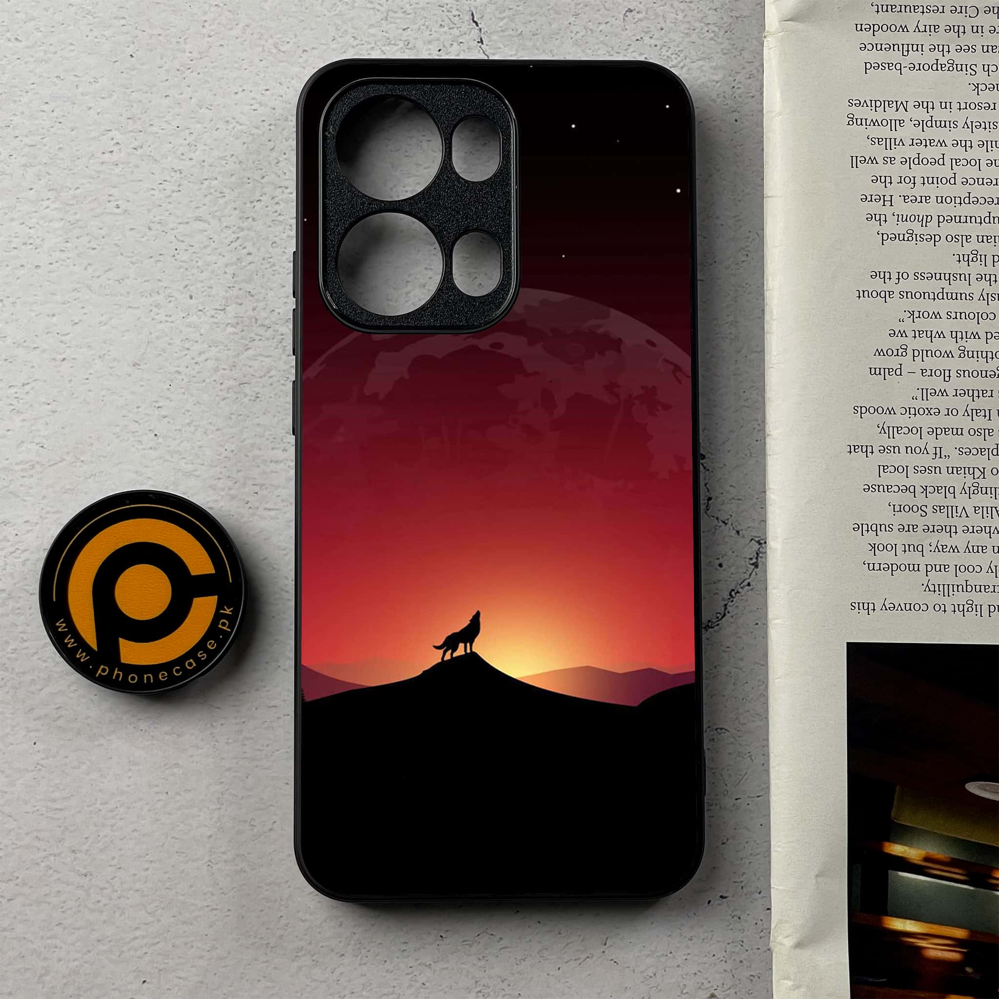 Oppo Reno 13 Pro - Wolf Series - Premium Metal Printed Soft Bumper Shockproof Case