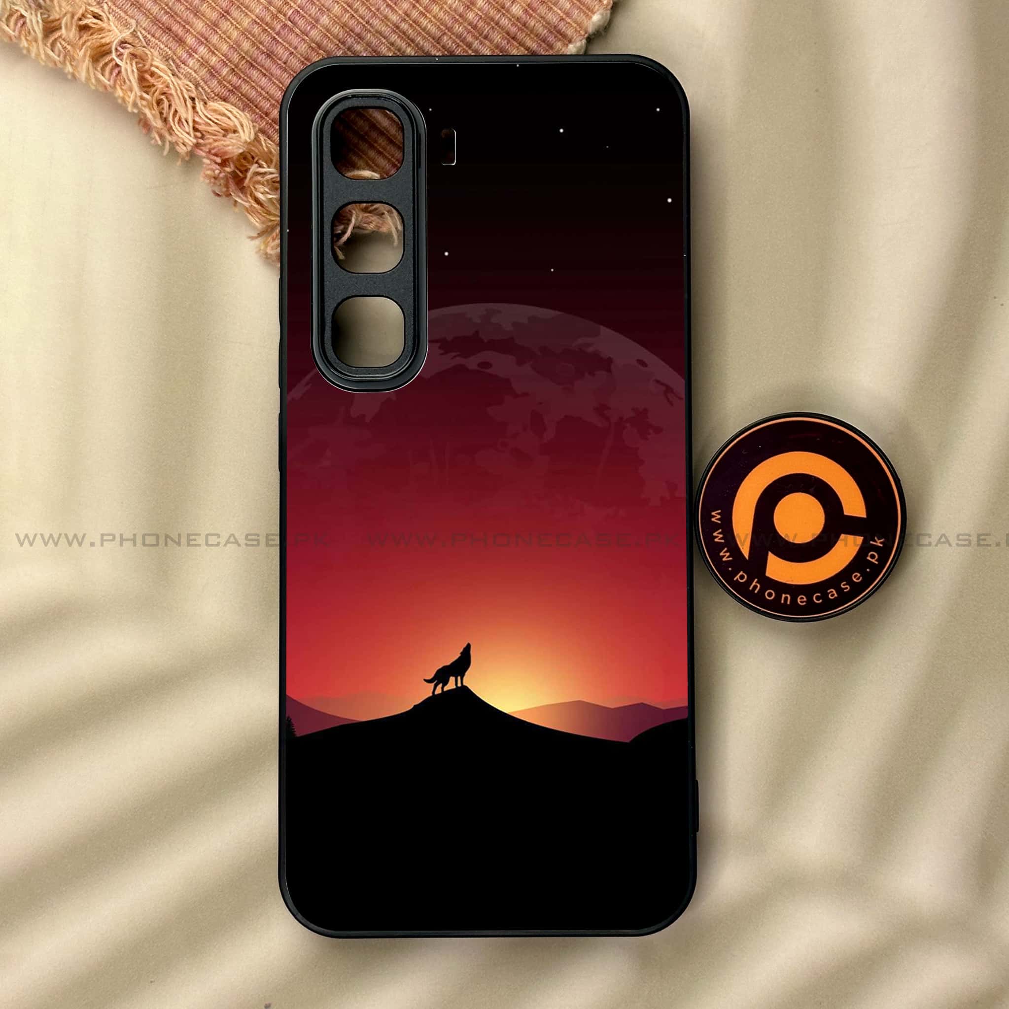 Infinix Hot 60 Pro - Wolf Series - Premium Metal Printed soft Bumper shock Proof Case