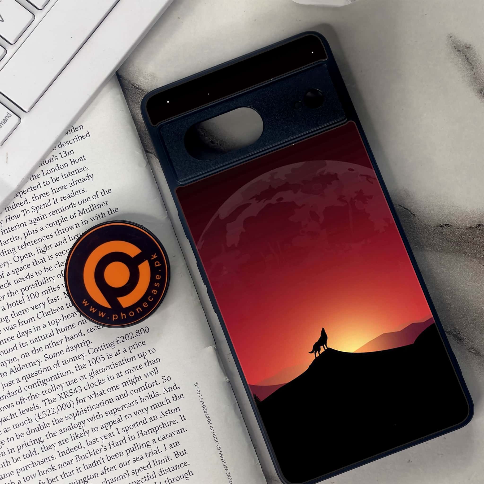 Google Pixel 7 - Wolf Series - Premium Metal Printed soft Bumper Shock Proof Case