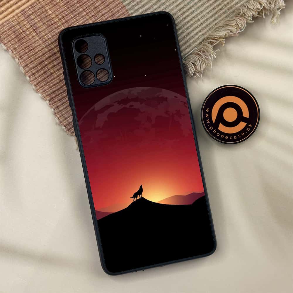 Samsung Galaxy A71 -  Wolf Series - Premium Metal Printed soft Bumper shock Proof Case