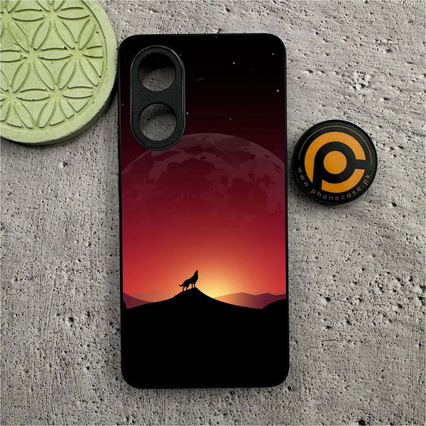 Xiaomi Poco X7 Pro 5G - Wolf Design 4  - Premium Metal Printed soft Bumper shock Proof Case CS-38269