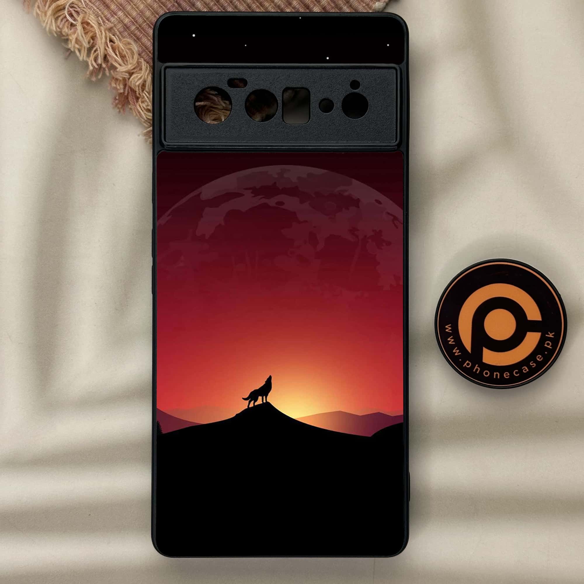 Google Pixel 6A - Wolf Series - Premium Metal Printed soft Bumper Shock Proof Case