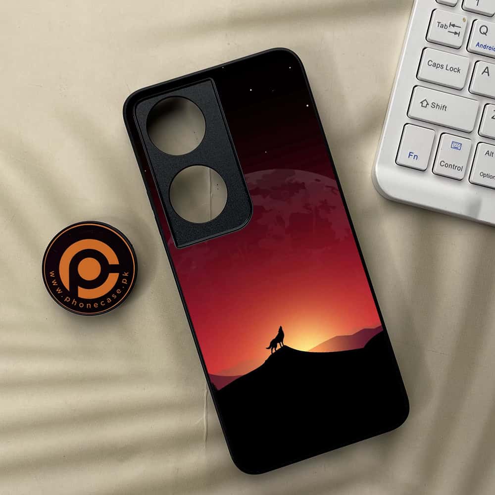 Honor X7b - Wolf Series - Premium Metal  Printed soft Bumper shock Proof Case