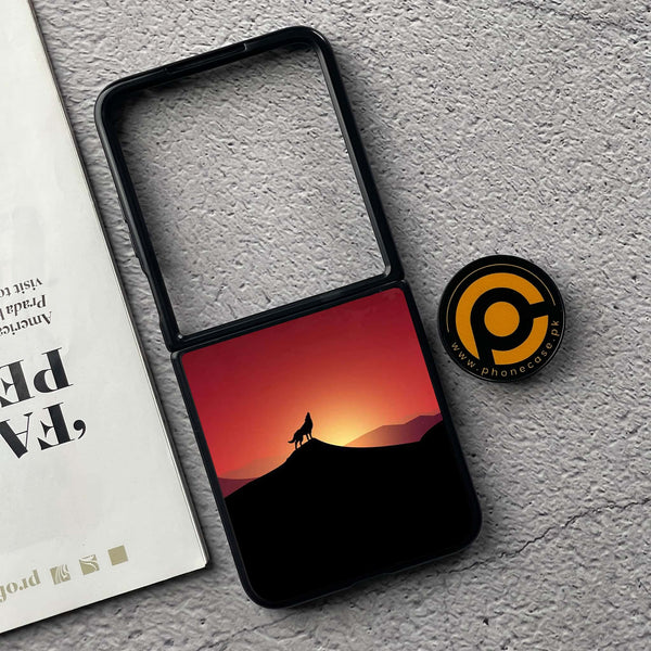 Xiaomi Mix Flip - Wolf Design 4 - Premium Metal  Printed soft Bumper shock Proof Case