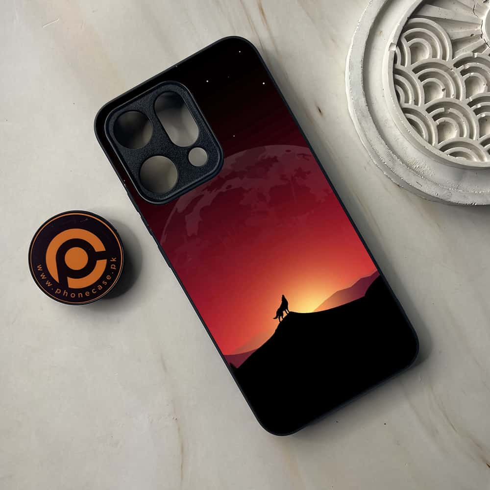 Oppo Reno 14 5G - Wolf Series - Premium Metal Printed soft Bumper shock Proof Case