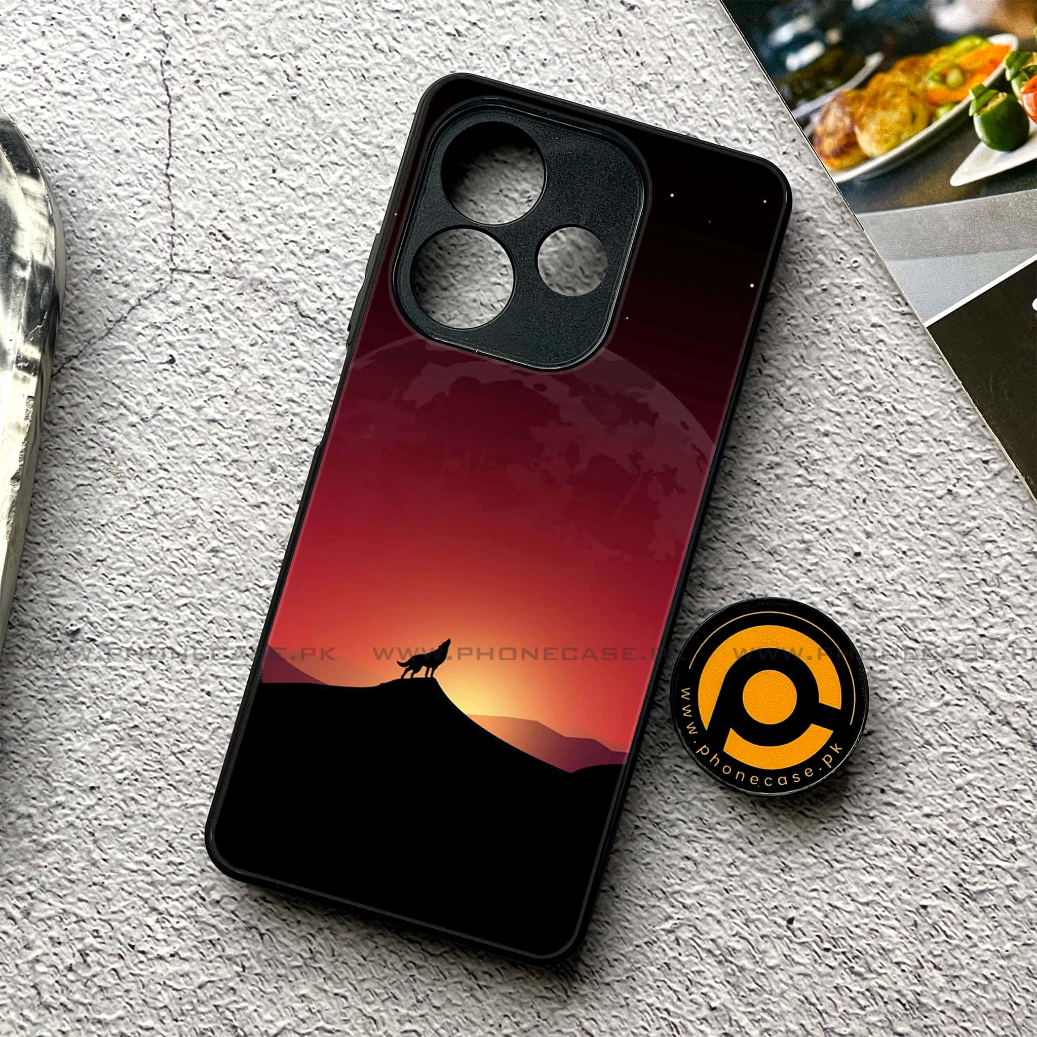 Oppo A5 Pro - Wolf Series - Premium Metal Printed soft Bumper shock Proof Case