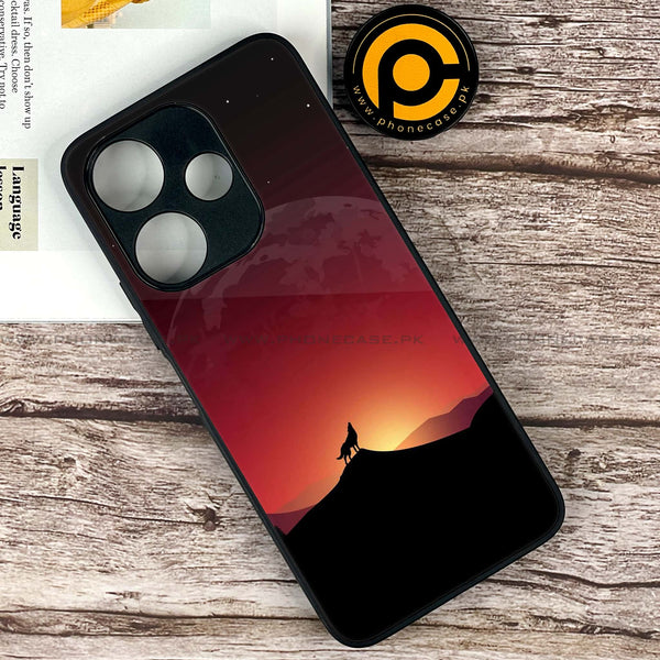 Xiaomi Redmi 13 - Wolf Design 4 - Premium Printed Glass soft Bumper shock Proof Case CS-19718