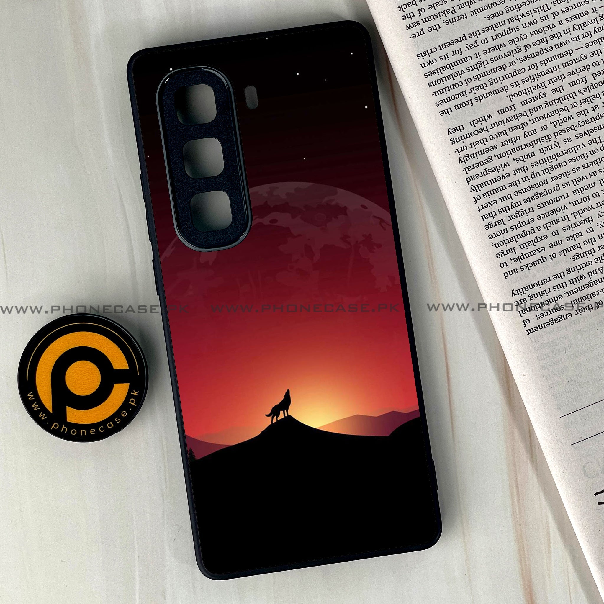 Infinix Hot 60 Pro Plus - Wolf Series - Premium Metal Printed soft Bumper shock Proof Case