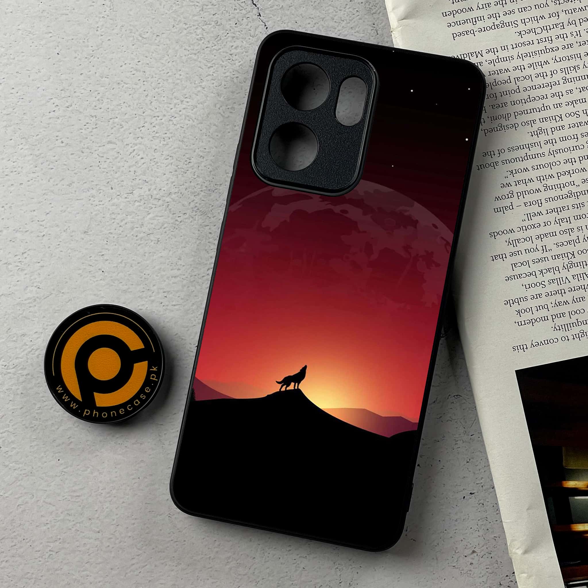 Oppo Reno 13F - Wolf Series - Premium Metal Printed Soft Bumper Shockproof Case