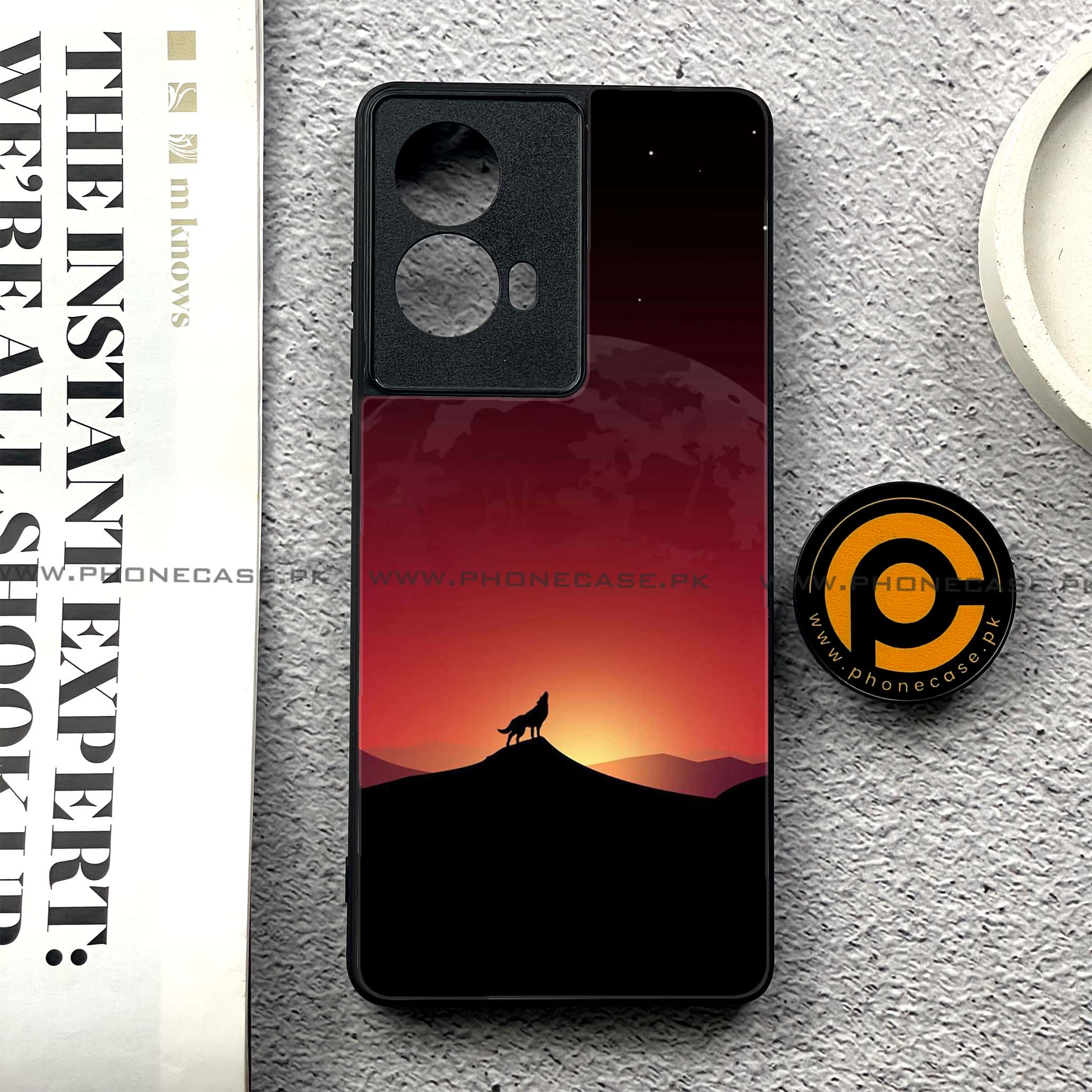 Moto G85 - Wolf Series - Premium Printed Glass soft Bumper shock Proof Case