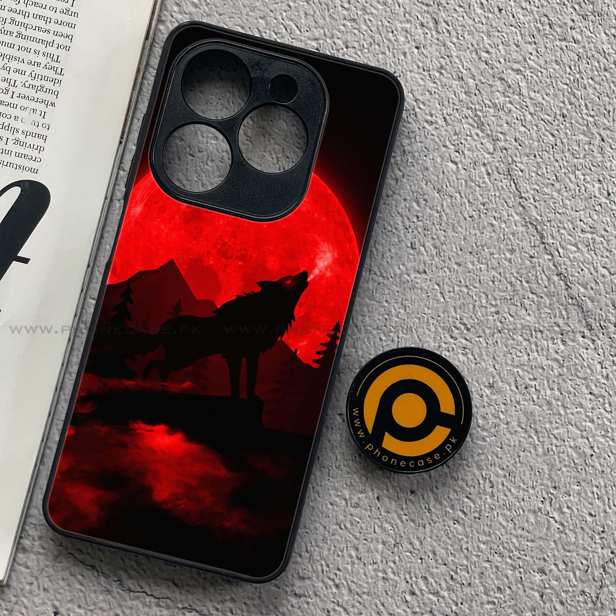 Tecno Spark 20C - Wolf Series - Premium Printed Glass soft Bumper shock Proof Case