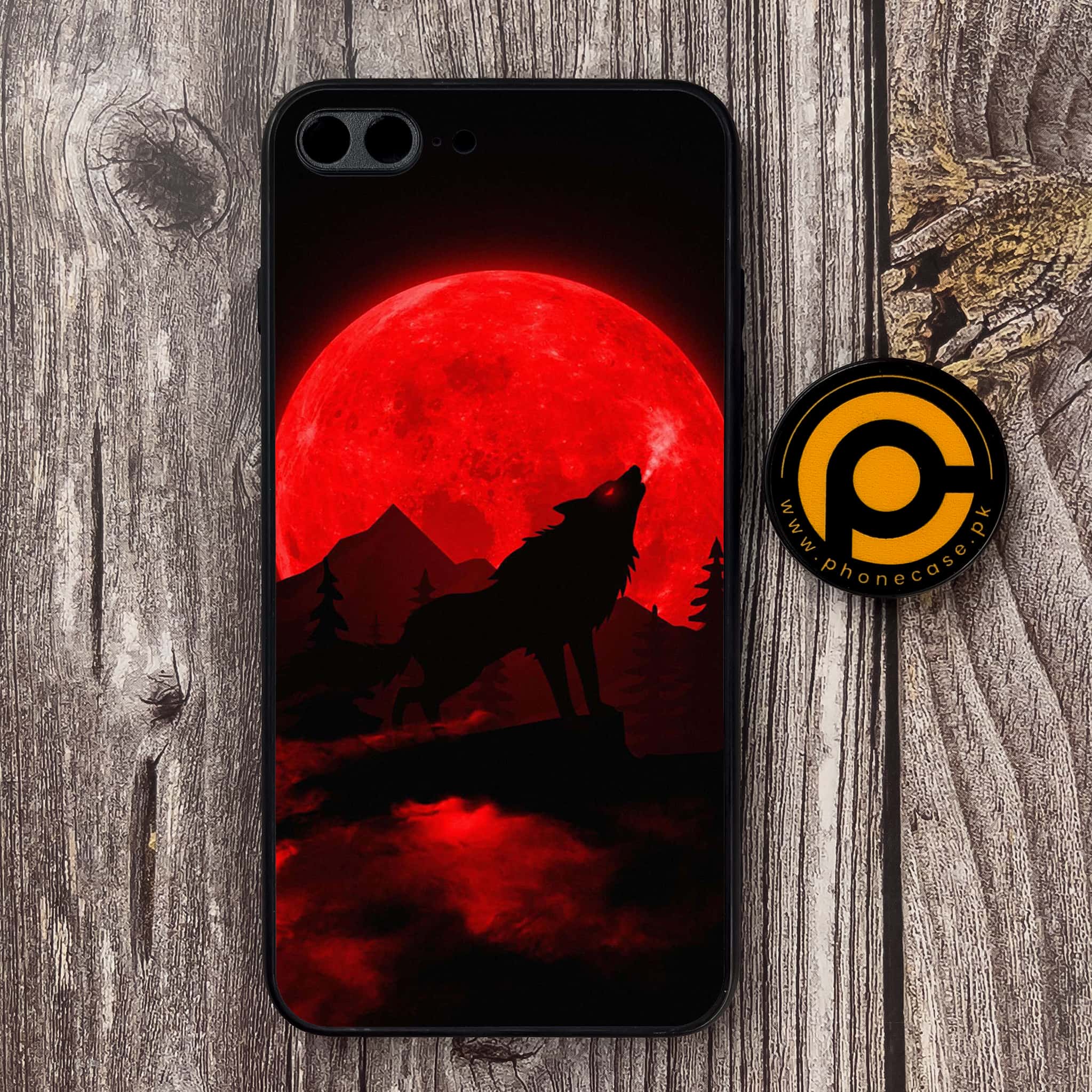 iPhone 7 Plus- Wolf Series - Premium Metal Printed soft Bumper shock Proof Case
