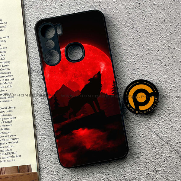 Infinix Hot 12 Pro - Wolf Design 5- Premium Printed Glass soft Bumper shock Proof Case CS-26092