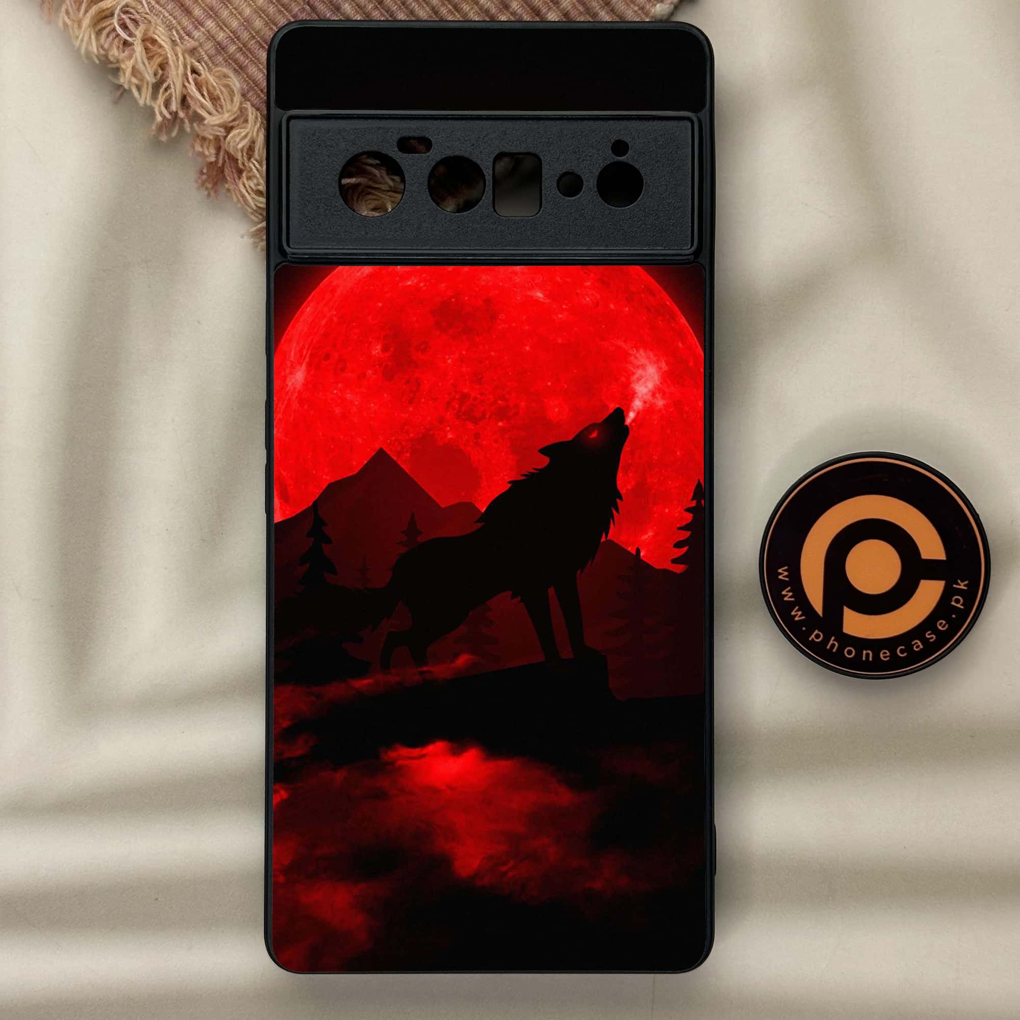 Google Pixel 6A - Wolf Series - Premium Metal Printed soft Bumper Shock Proof Case