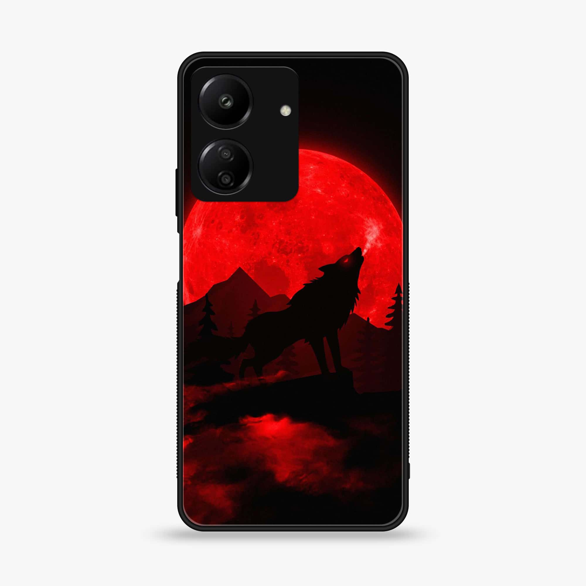 Xiaomi Poco C65 - Wolf Series - Premium Printed Glass soft Bumper shock Proof Case