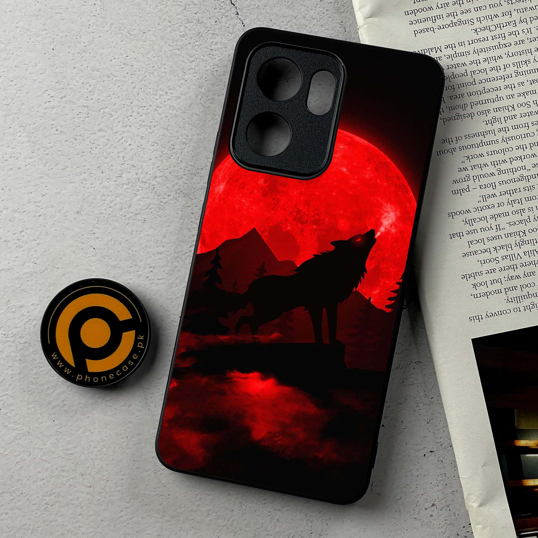 Oppo Reno 13F - Wolf Series - Premium Metal Printed Soft Bumper Shockproof Case