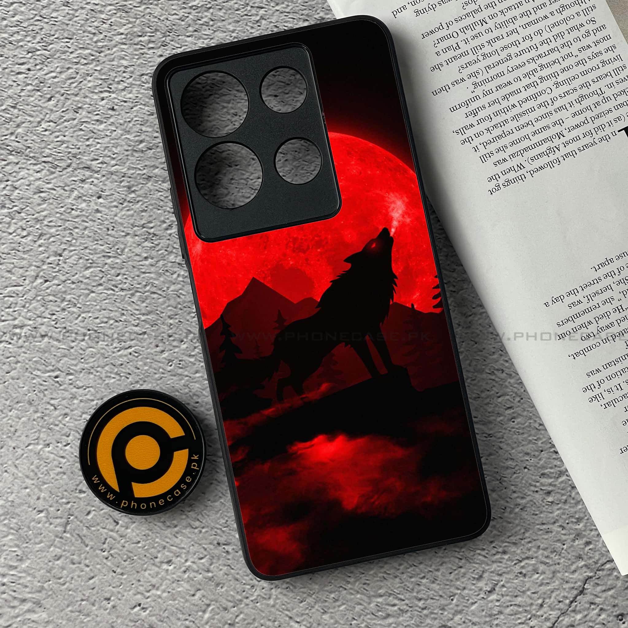 Infinix Note 30 - Wolf Series - Premium Printed Glass soft Bumper shock Proof Case