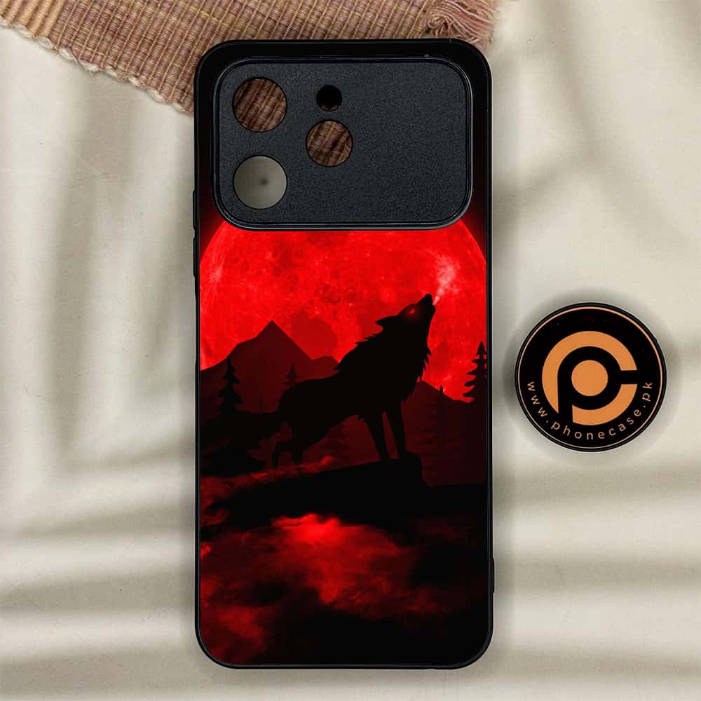 Tecno Spark 40 - Wolf Series - Premium Metal Printed soft Bumper shock Proof Case