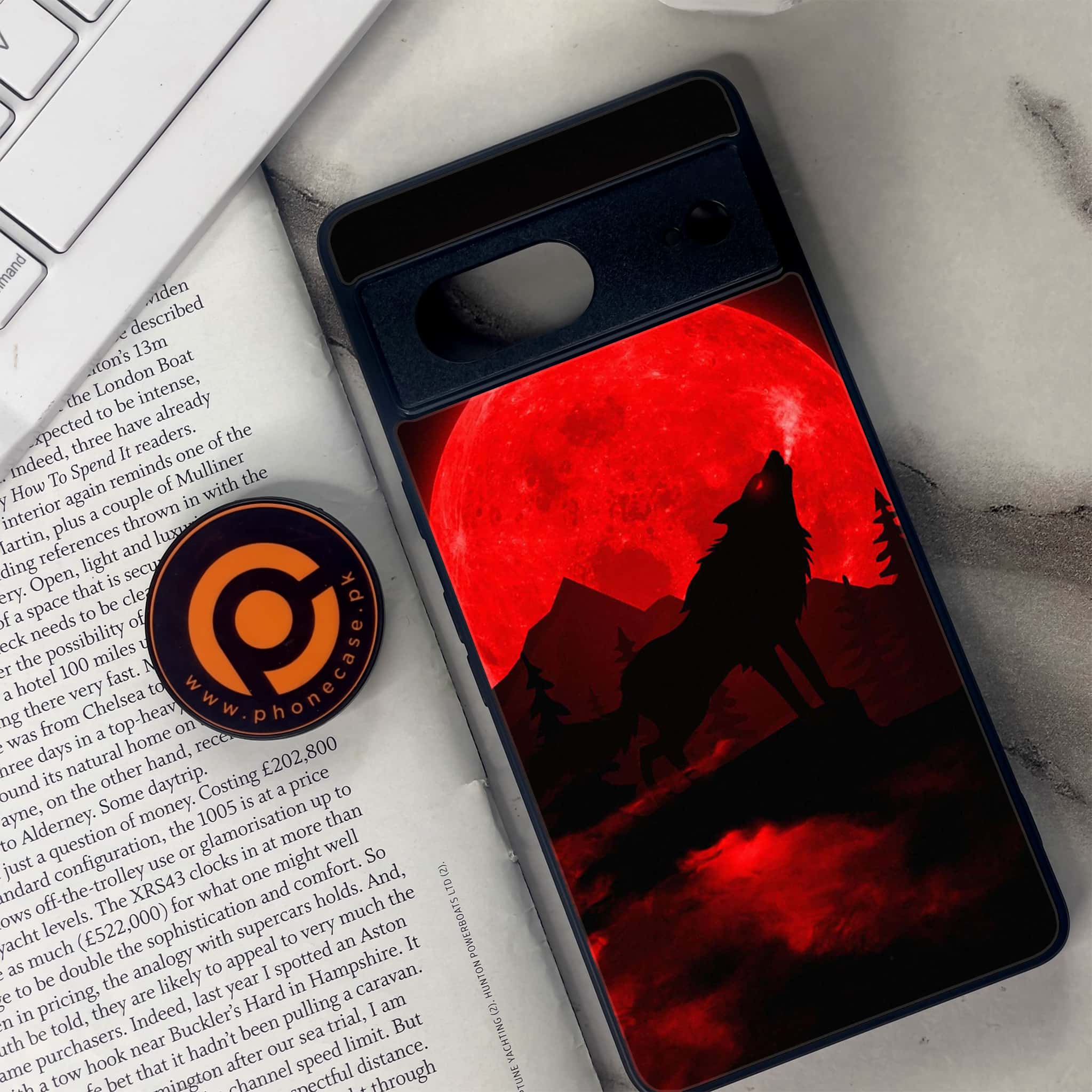 Google Pixel 7 - Wolf Series - Premium Metal Printed soft Bumper Shock Proof Case