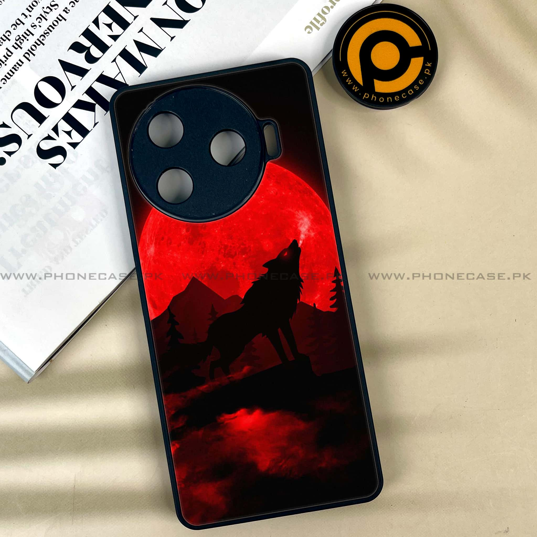 Tecno Camon 30 Pro - Wolf Series - Premium Printed Glass soft Bumper shock Proof Case