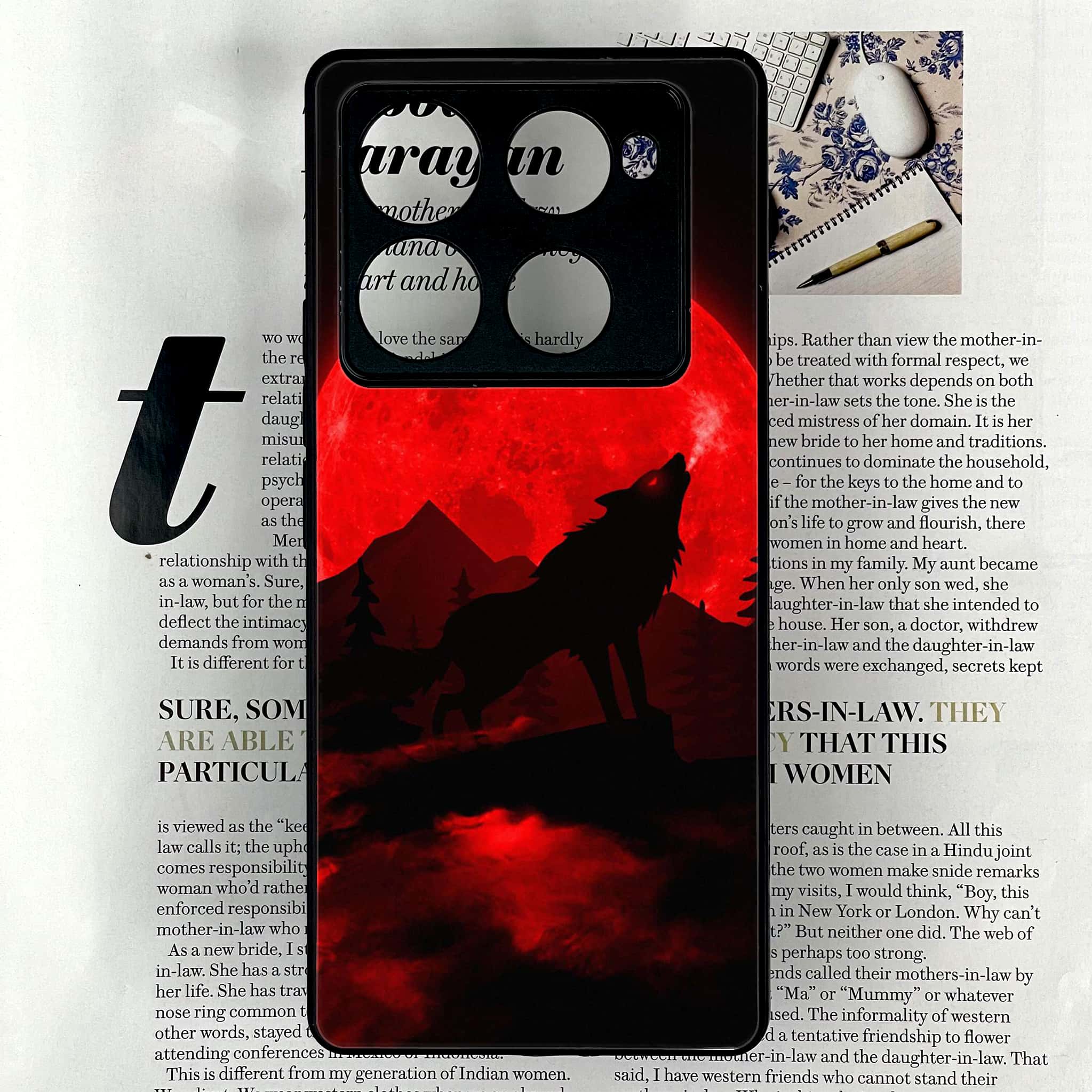 Infinix Note 40 Pro Plus - Wolf Series - Premium Metal Printed soft Bumper shock Proof Case