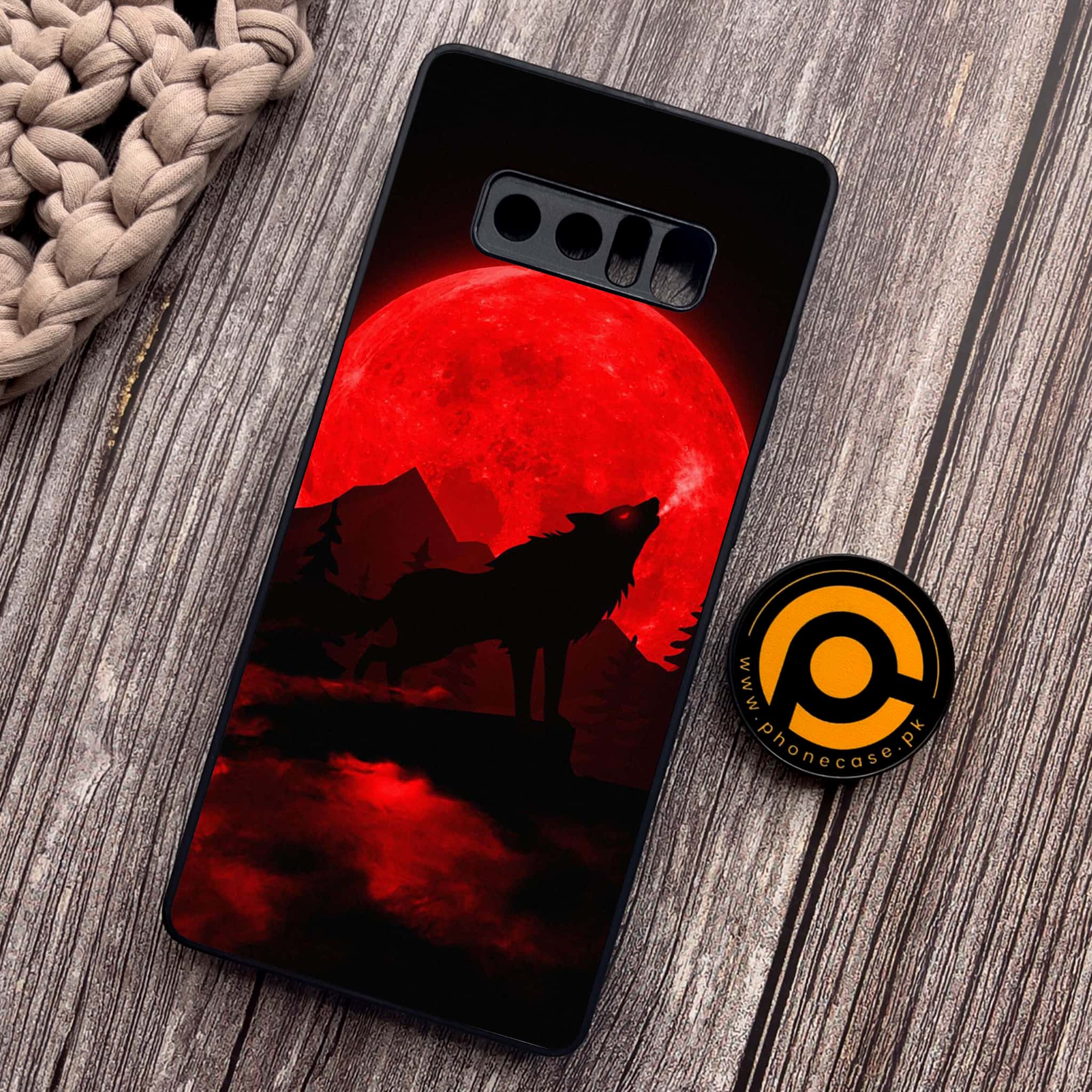 Samsung Galaxy Note 8 -Wolf Series - Premium Metal Printed soft Bumper shock Proof Case