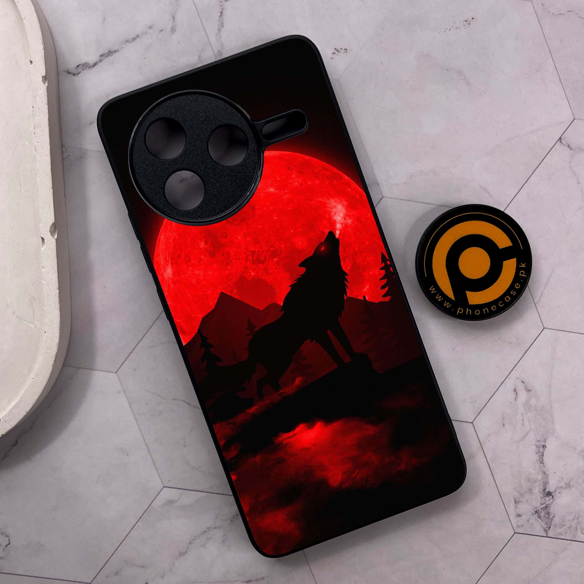 Xiaomi Poco F7 Pro 5G - Wolf Series - Premium Metal Printed soft Bumper shock Proof Case