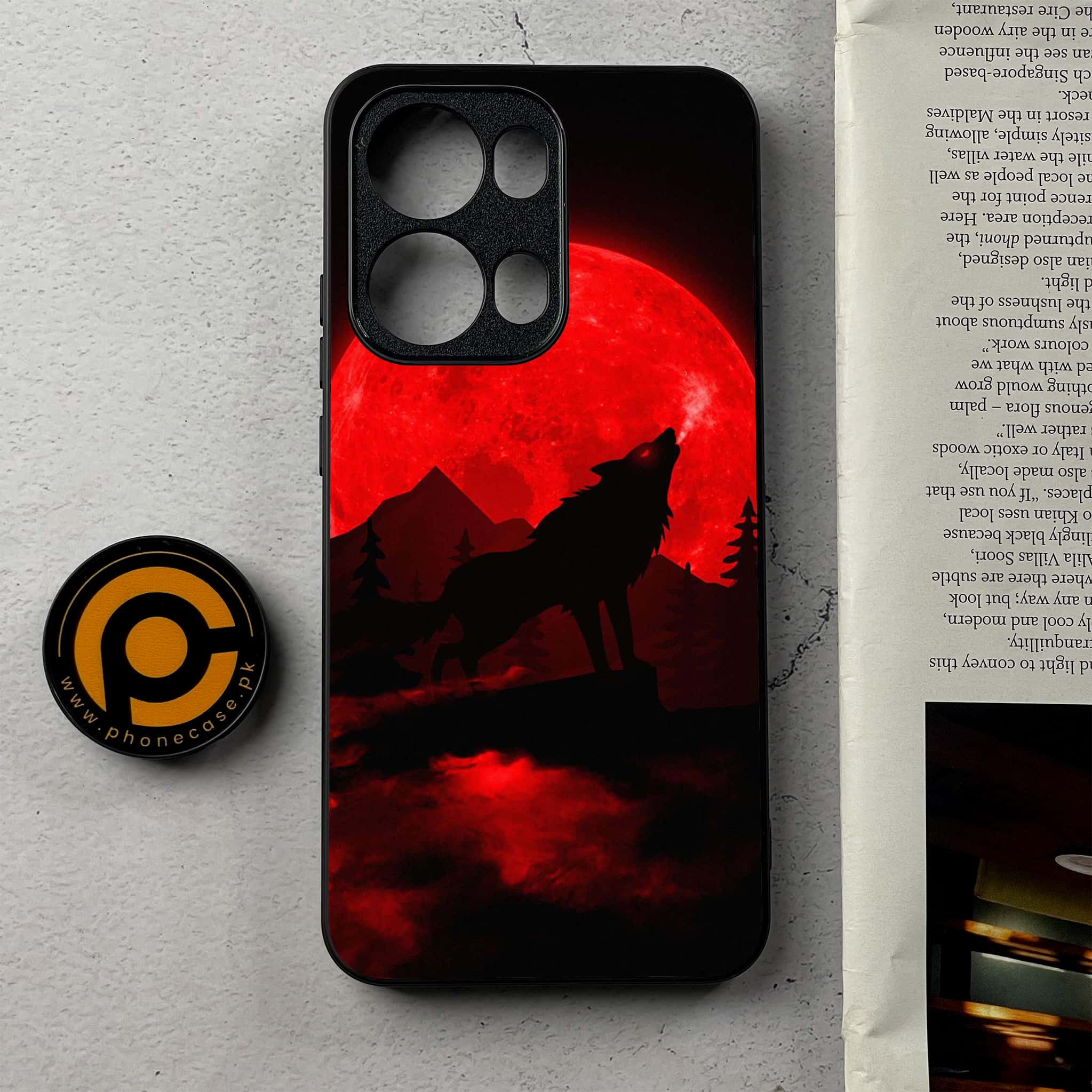 Oppo Reno 13 Pro - Wolf Series - Premium Metal Printed Soft Bumper Shockproof Case