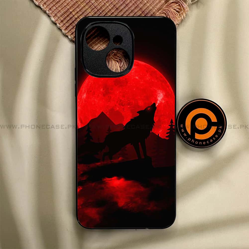 Tecno Spark 40C - Wolf Series - Premium Metal Printed soft Bumper shock Proof Case