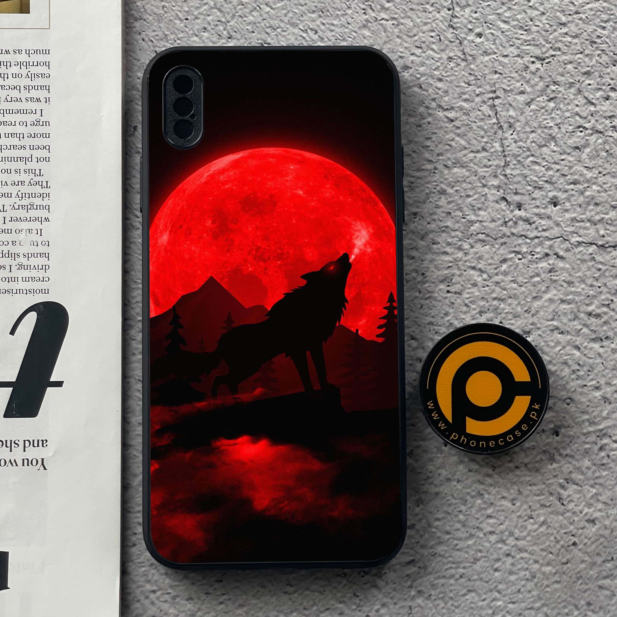 iPhone XS Max - Wolf Series - Premium Metal Printed soft Bumper shock Proof Case