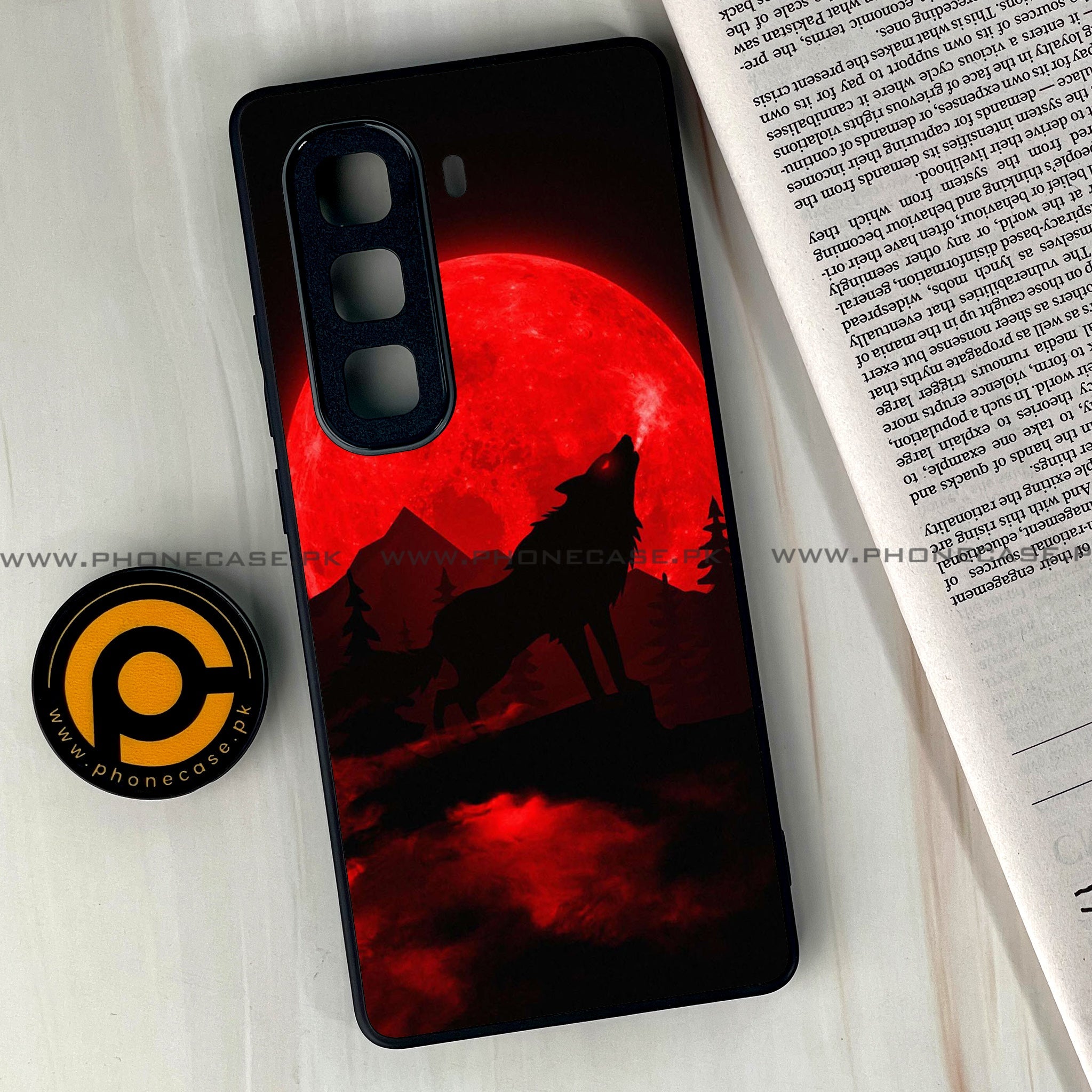 Infinix Hot 60 Pro Plus - Wolf Series - Premium Metal Printed soft Bumper shock Proof Case