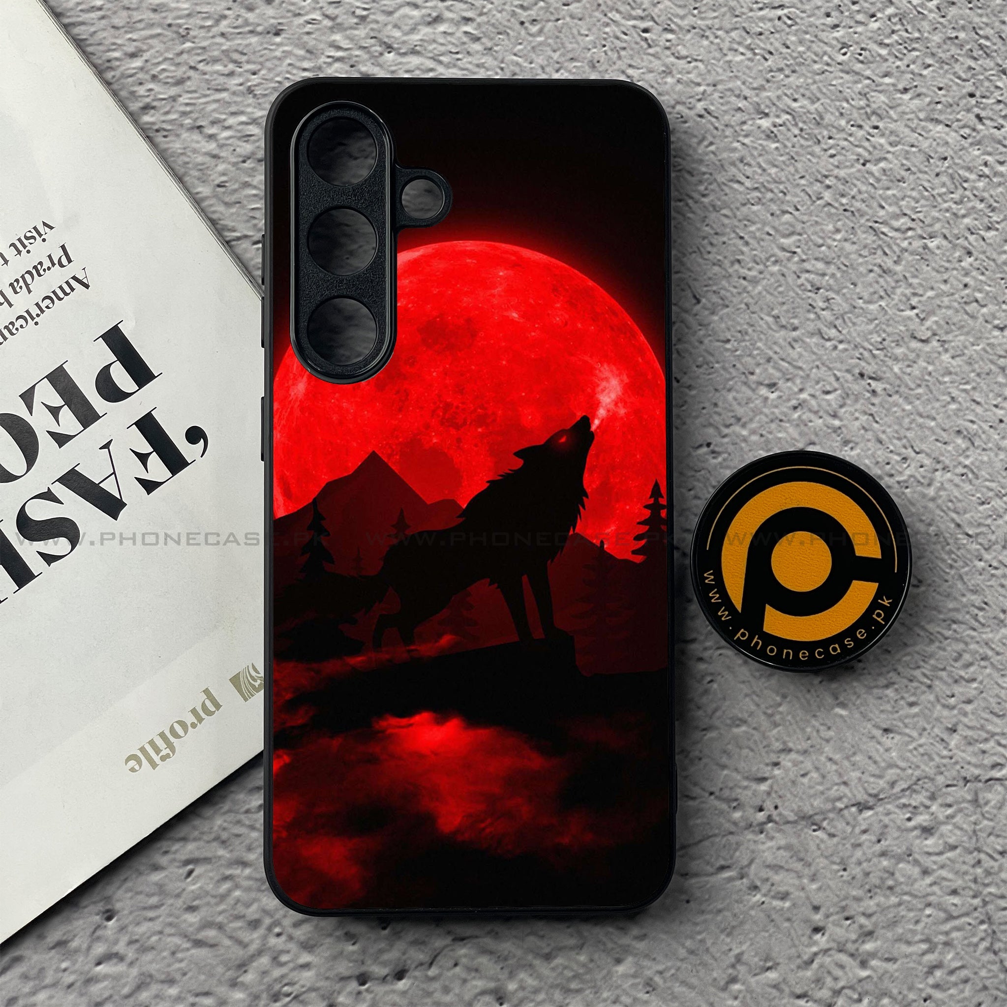 Samsung Galaxy S25 FE - Wolf Series - Premium Metal Printed soft Bumper shock Proof Case