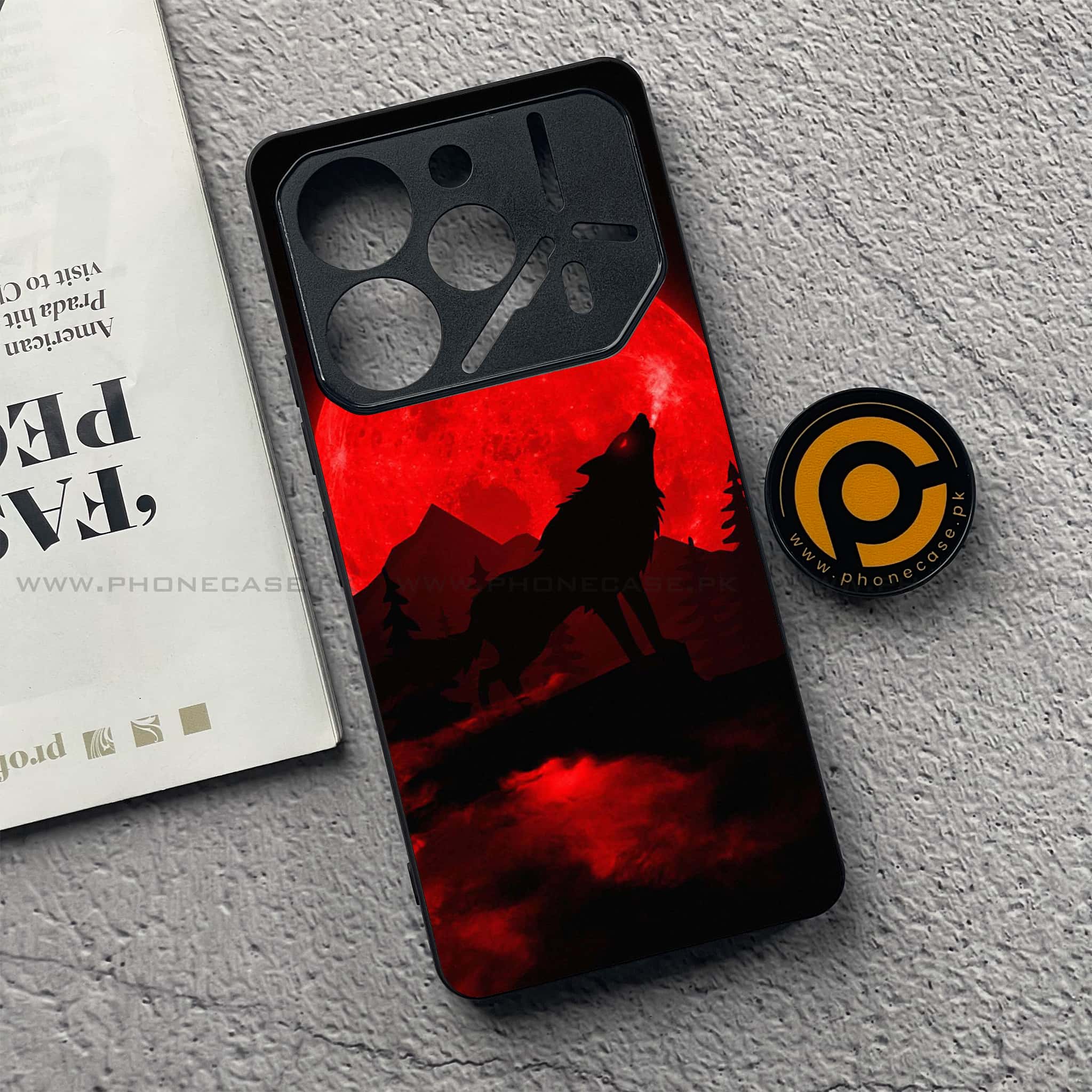 Tecno Pova 6 Pro - Wolf Series - Premium Printed Glass soft Bumper shock Proof Case
