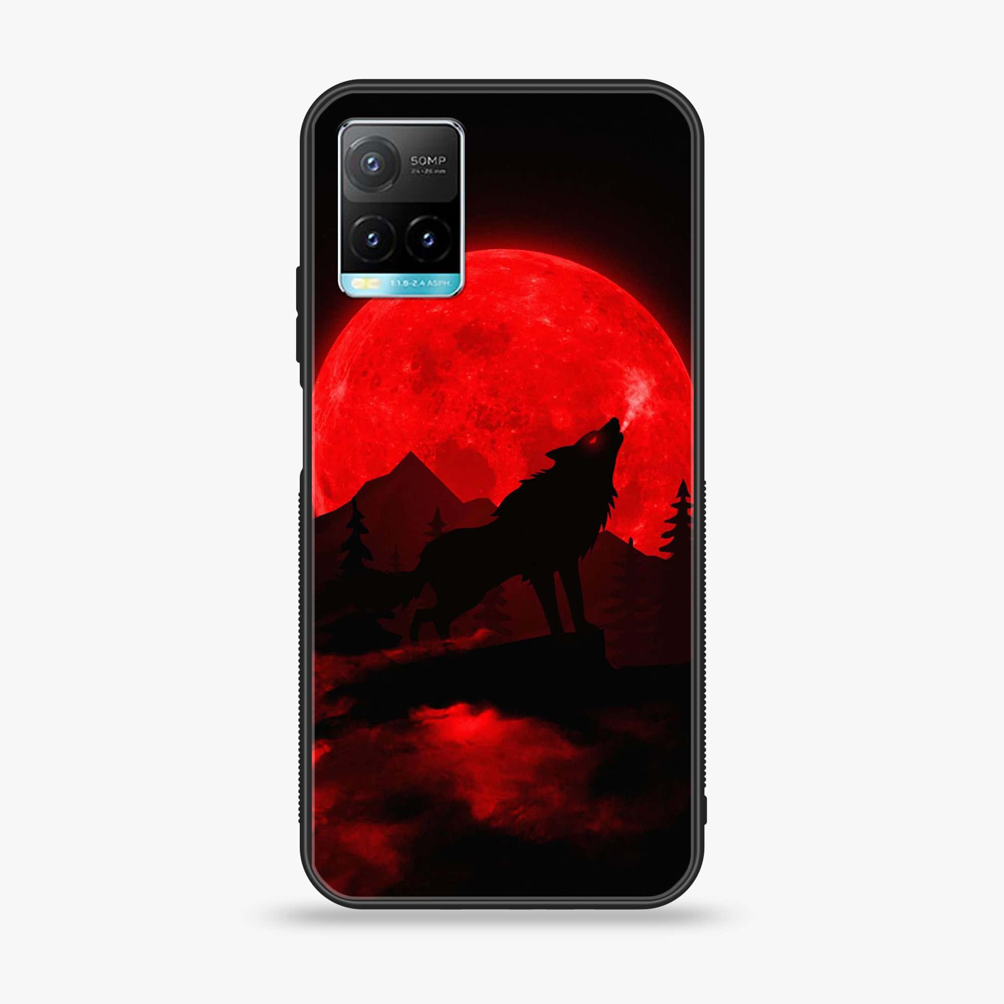Vivo Y33T - Wolf Series - Premium Printed Glass soft Bumper shock Proof Case