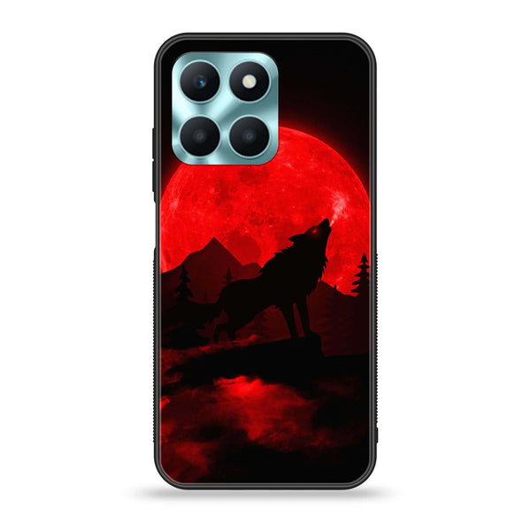 Honor X6a - Wolf Design 5 - Premium Printed Glass soft Bumper shock Proof Case CS-13551