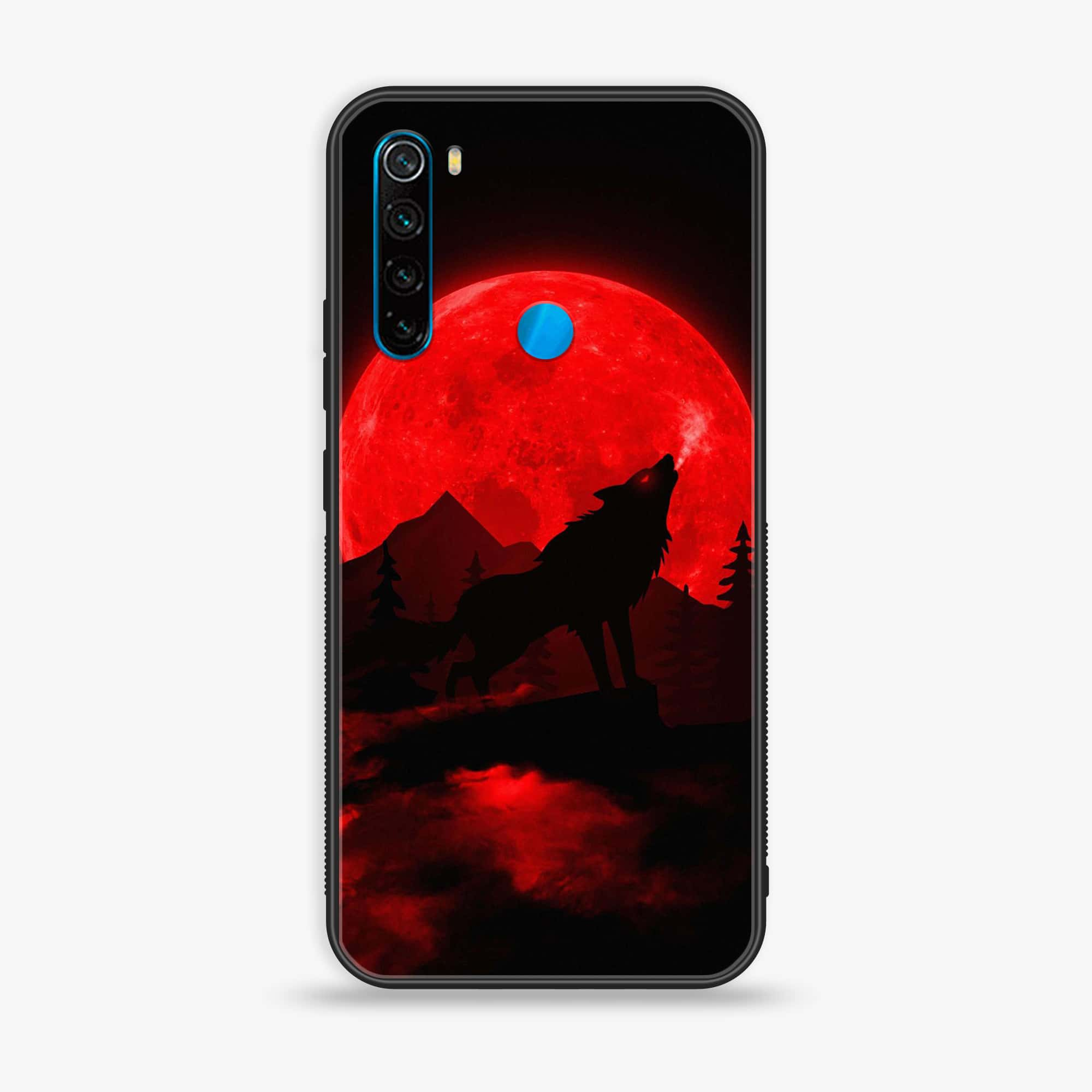 Redmi Note 8 - Wolf Series - Premium Printed Glass soft Bumper shock Proof Case