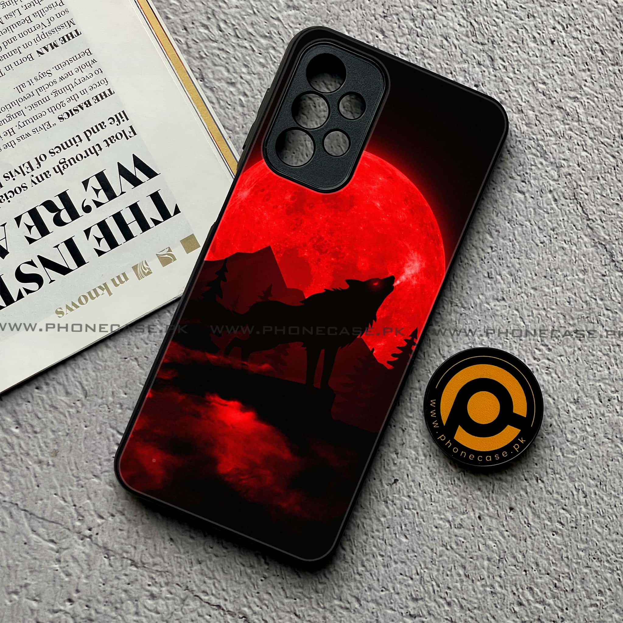 Samsung Galaxy A23- Wolf Series - Premium Printed Glass soft Bumper shock Proof Case