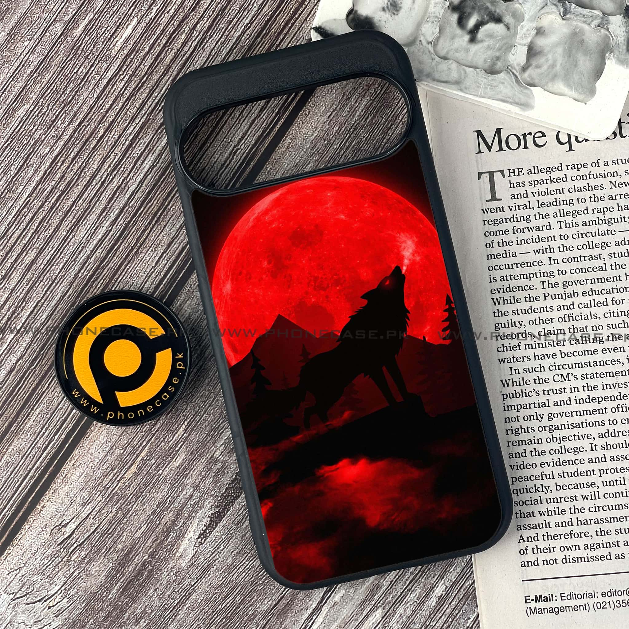 Google Pixel 9 - Wolf Series - Premium Printed Glass soft Bumper shock Proof Case